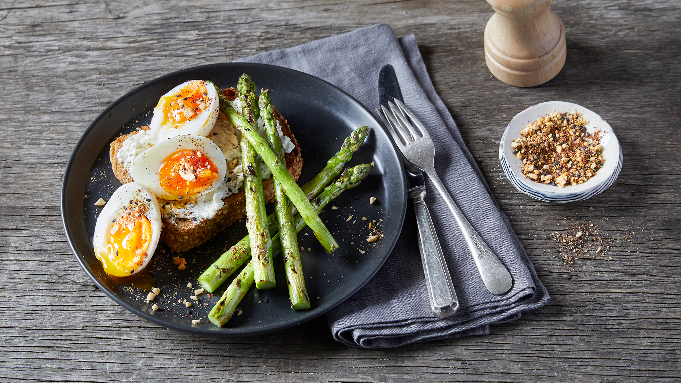 Eggs & Asparagus with Sourdough Toast