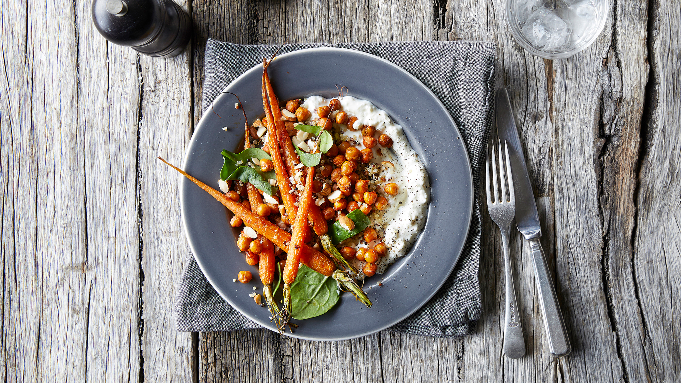 Harissa Carrot Salad with Yogurt Dressing