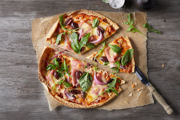 Ham, Rocket & Olive Pizza
