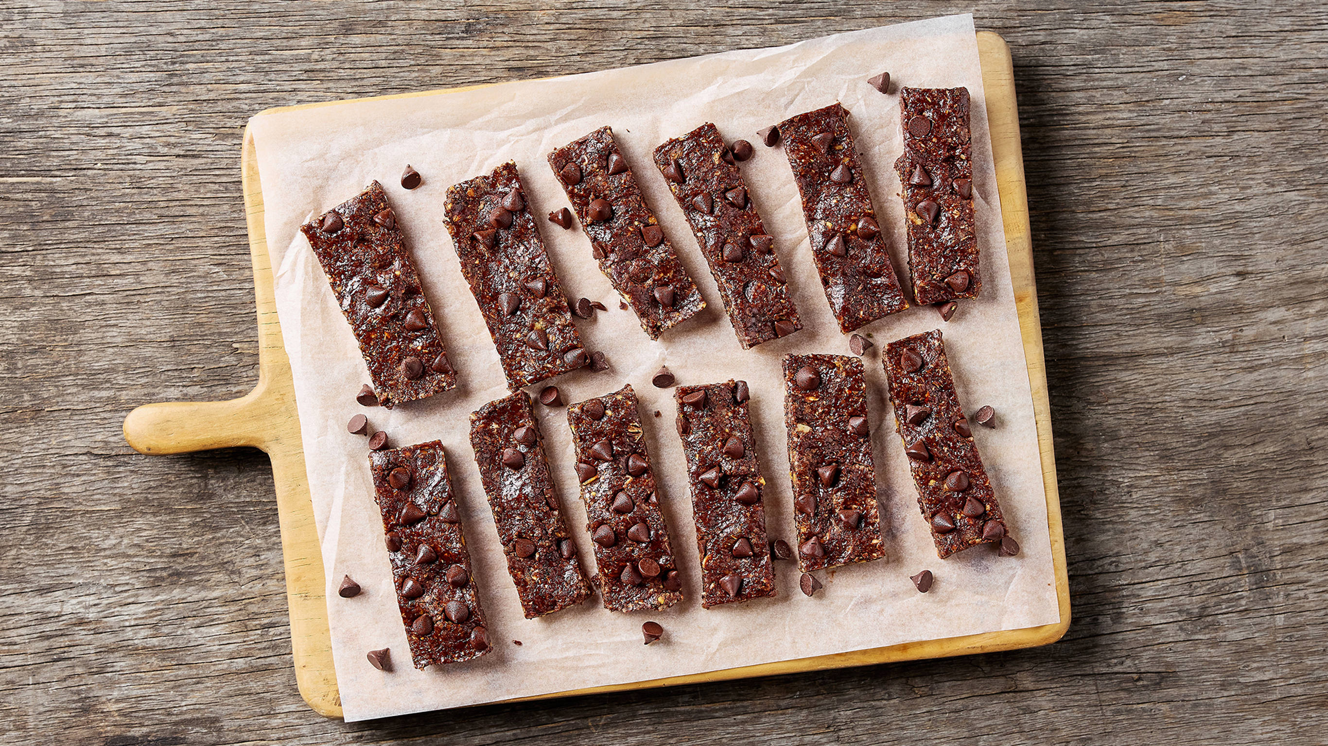 A tray of Centr's Cookie Dough Protein Bars is ready for eating