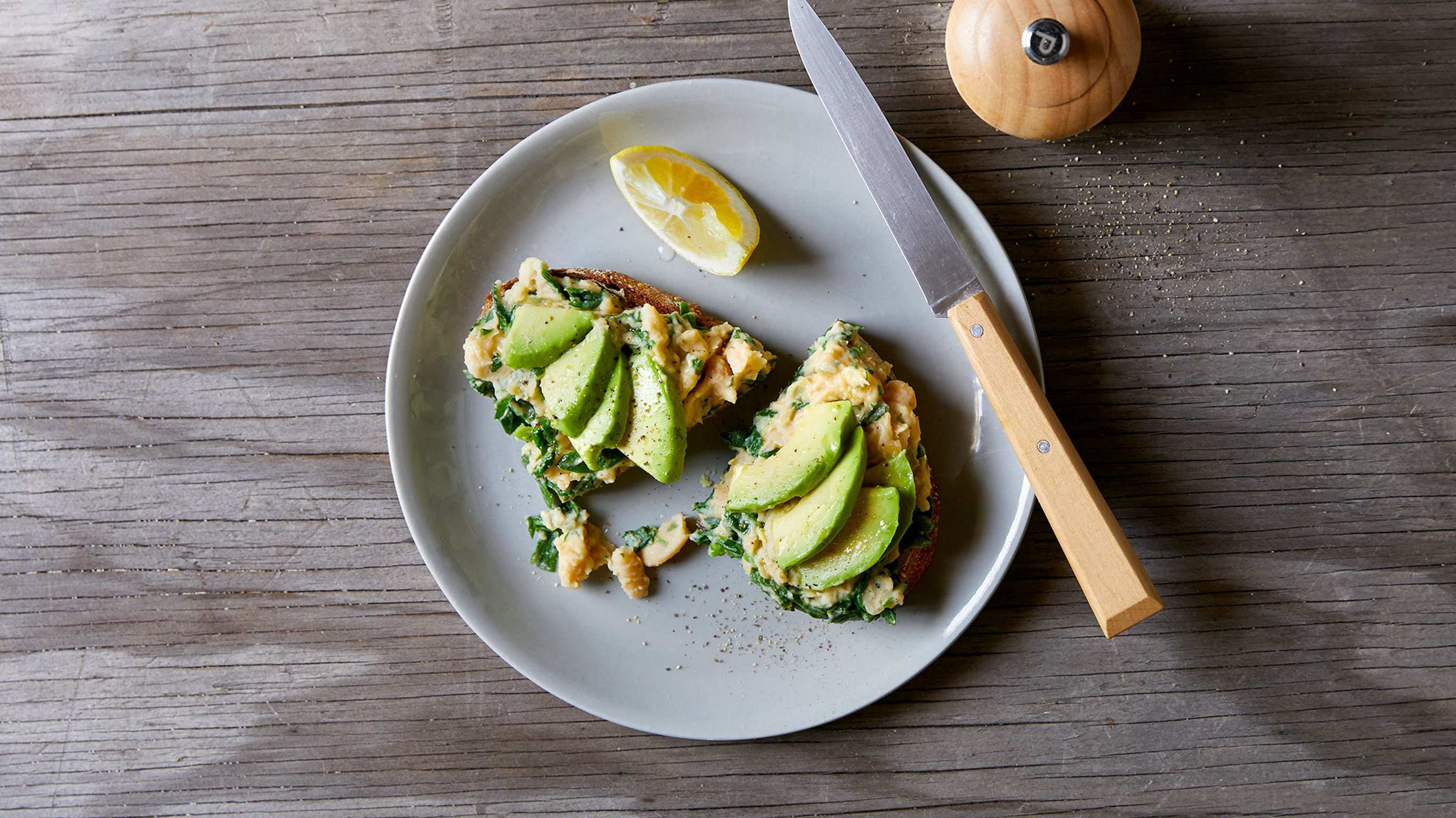 Smashed White Bean & Avocado Toast