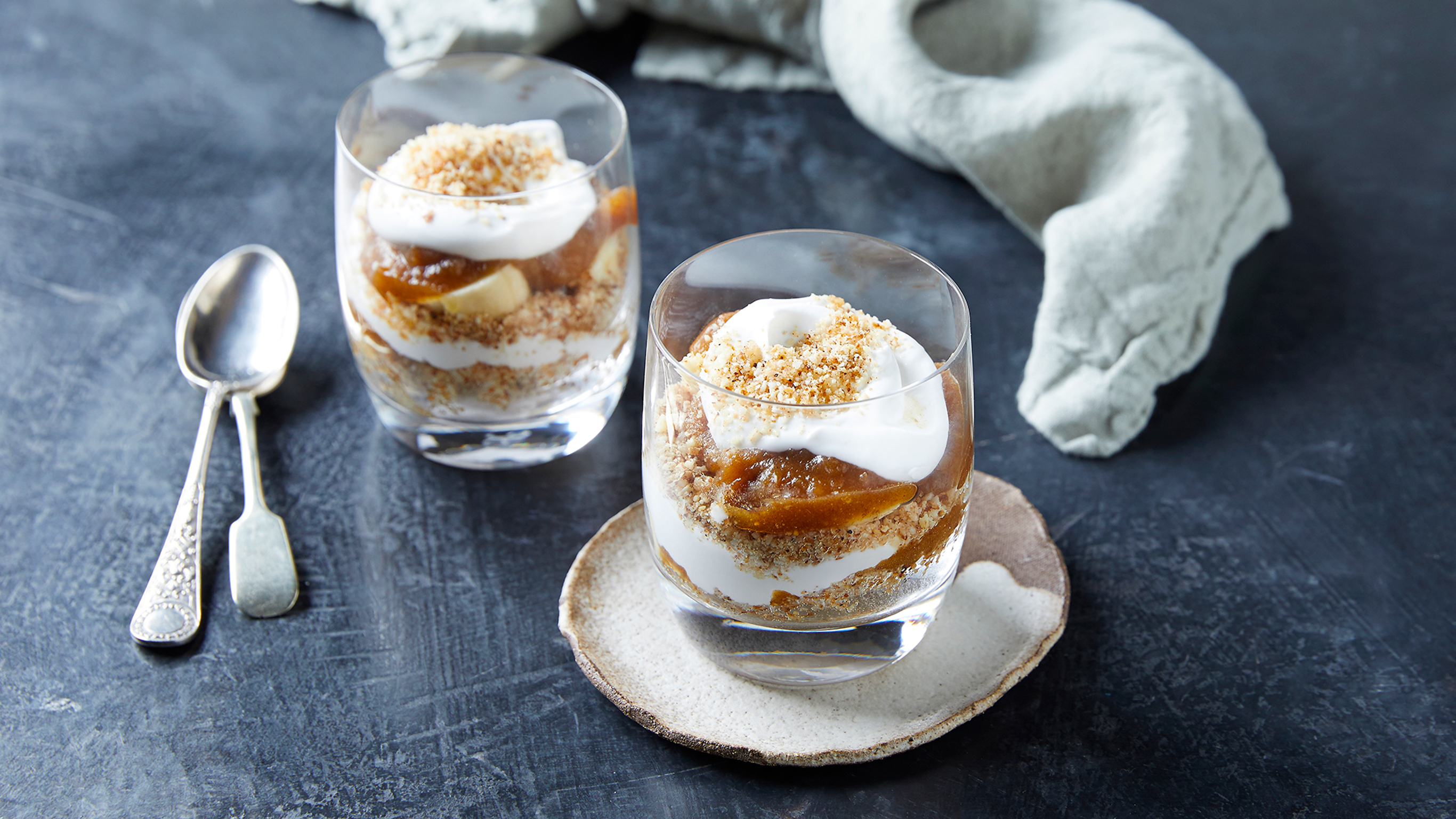 Banoffee Parfait for Valentine's Day.