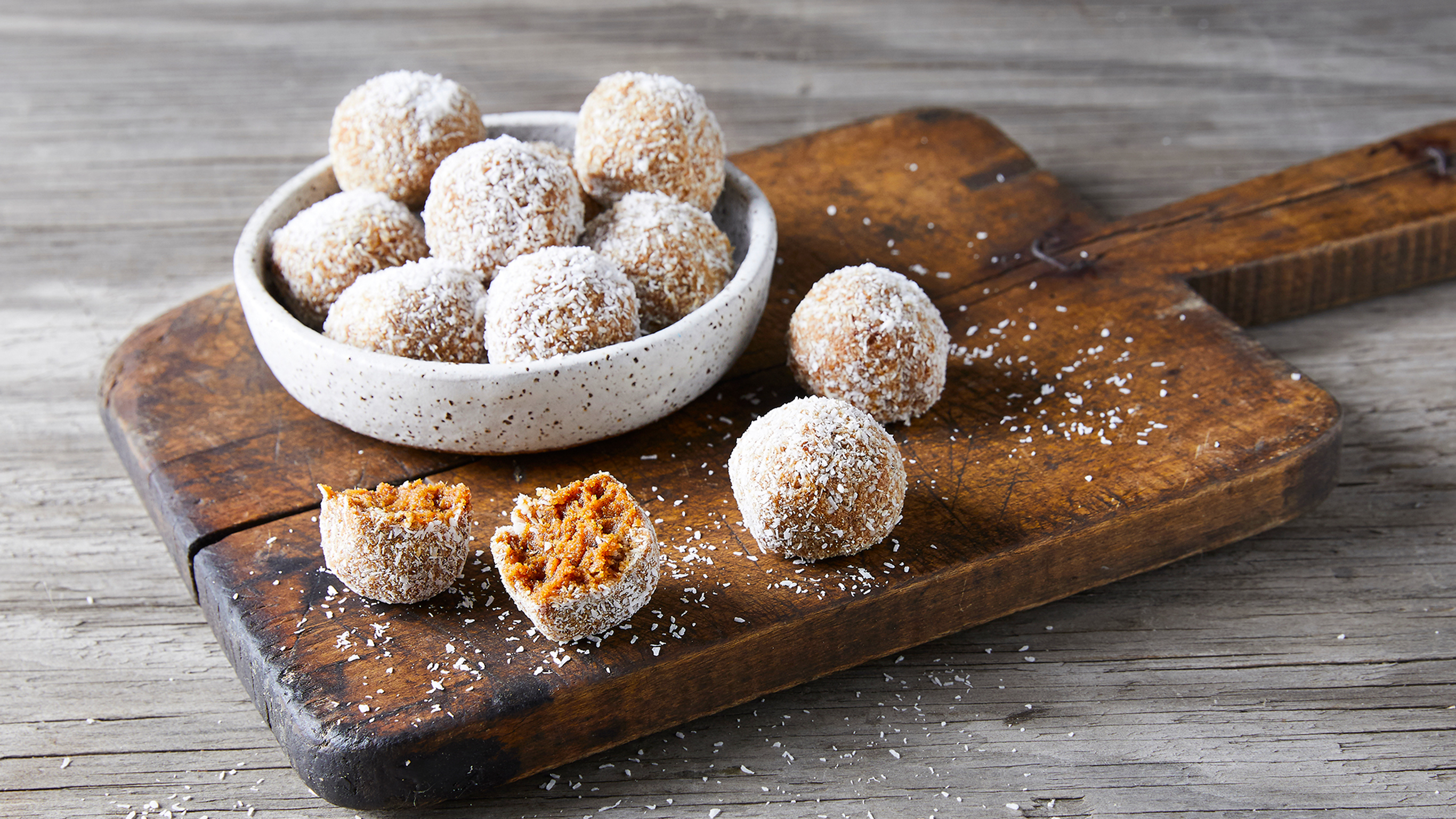 Carrot Cake Bliss Balls for Valentine's Day.