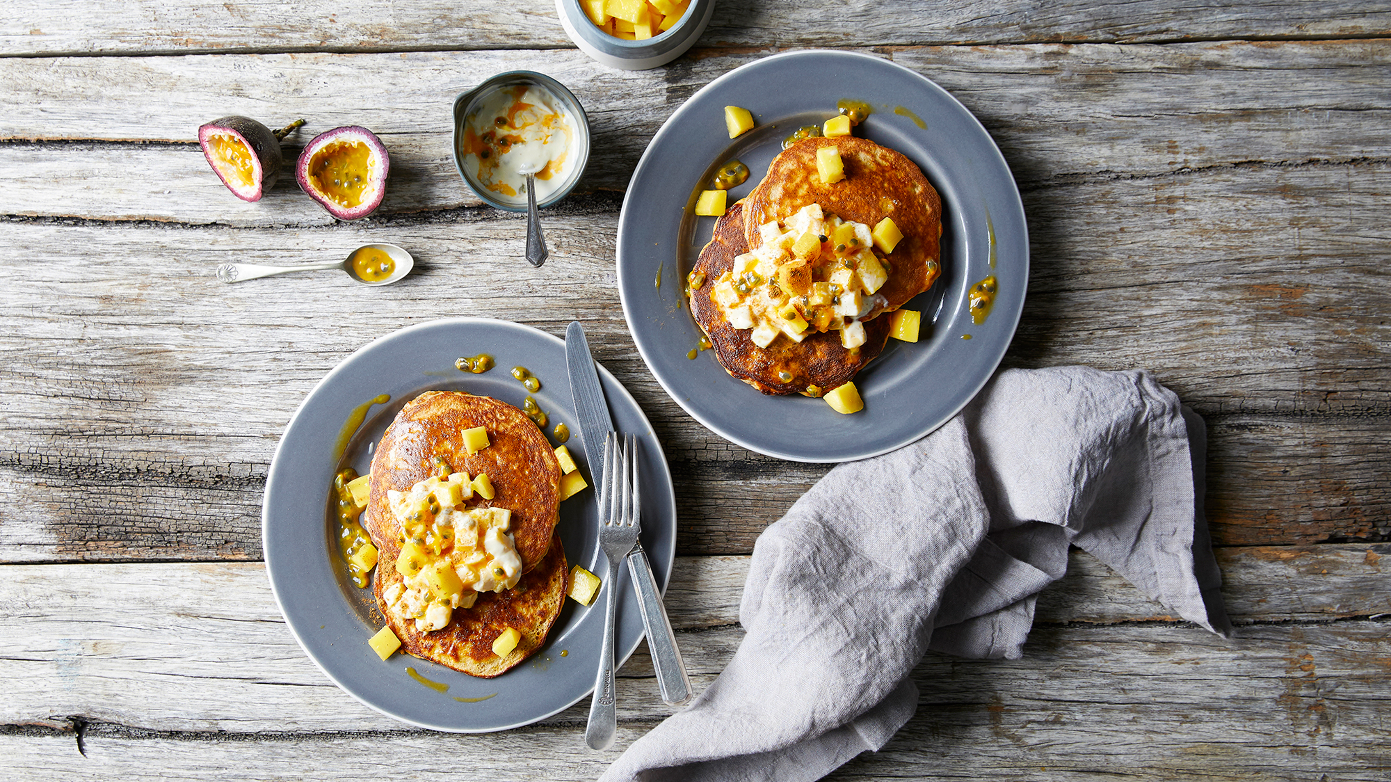 Mango & Passionfruit Pancakes
