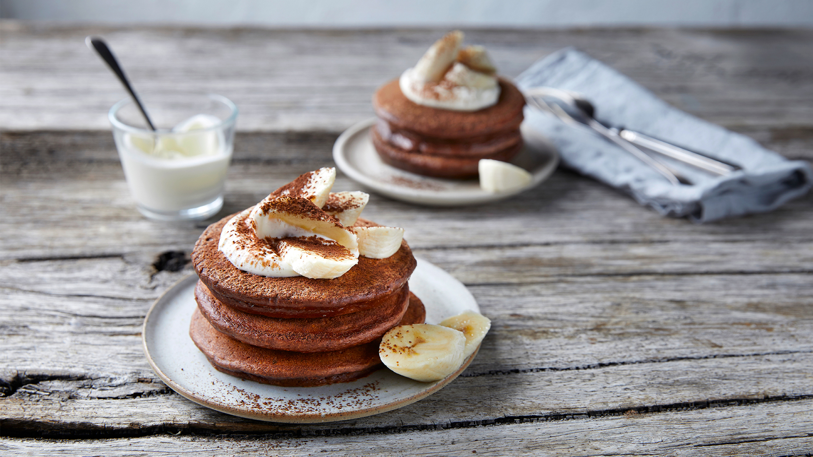 Chocolate Banana Pancakes