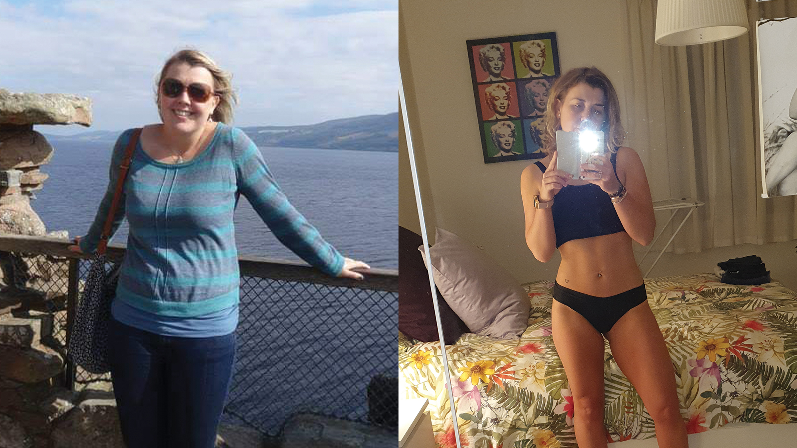 Before and after progress photos of Centr member Lácoln Holenstein's fat loss and muscle growth.