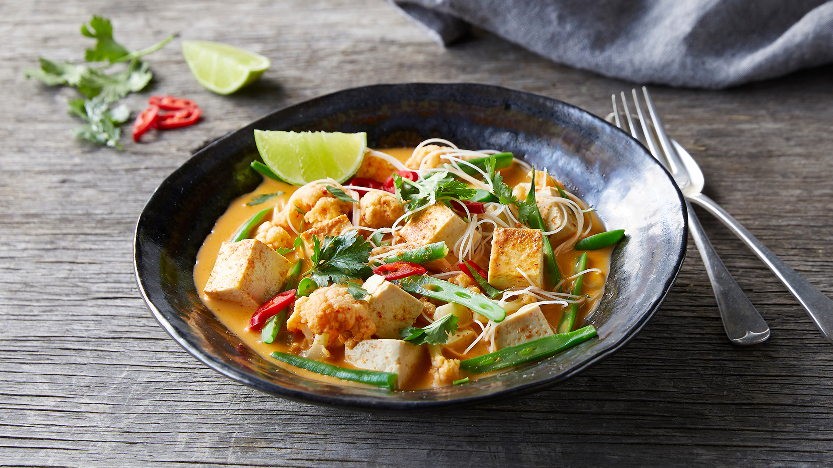 Tofu Red Curry with Noodles from the Centr meal plan.