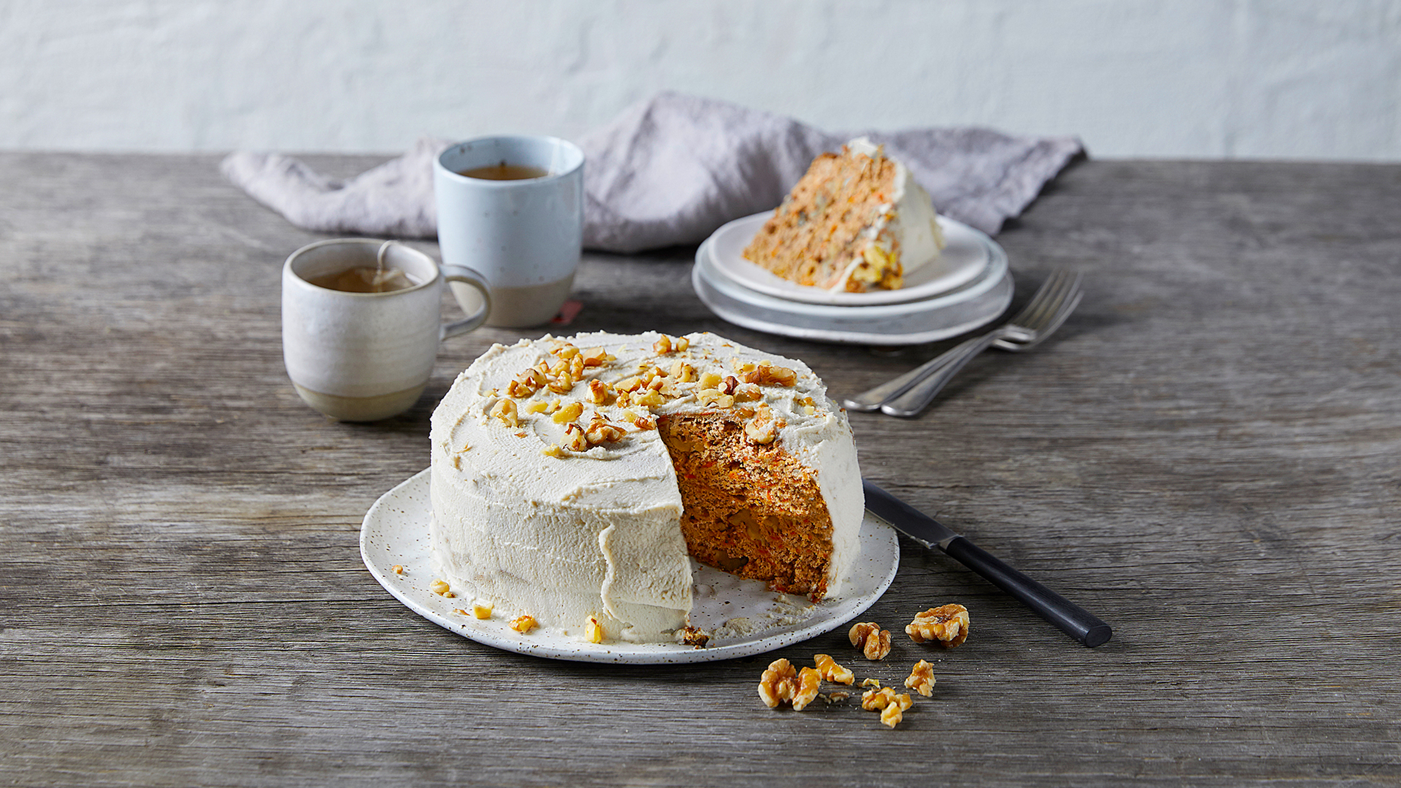 Carrot Cake with Lemon Coconut Frosting from the Centr app.