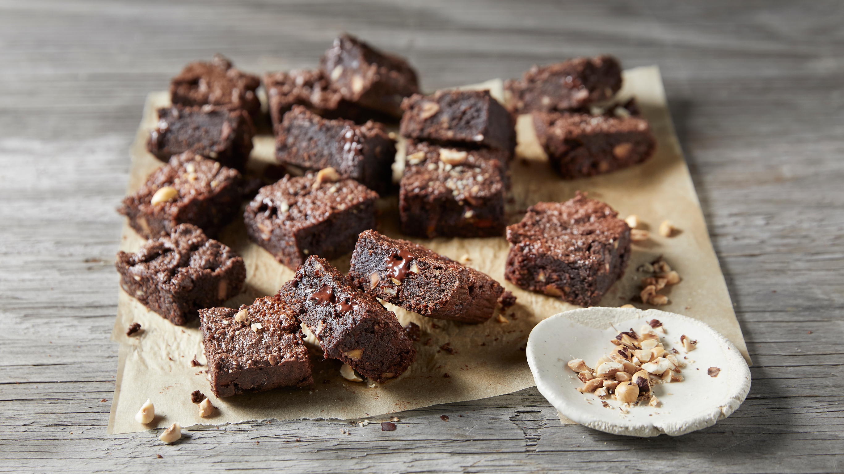 Gooey Chocolate & Almond Brownies from the Centr app.