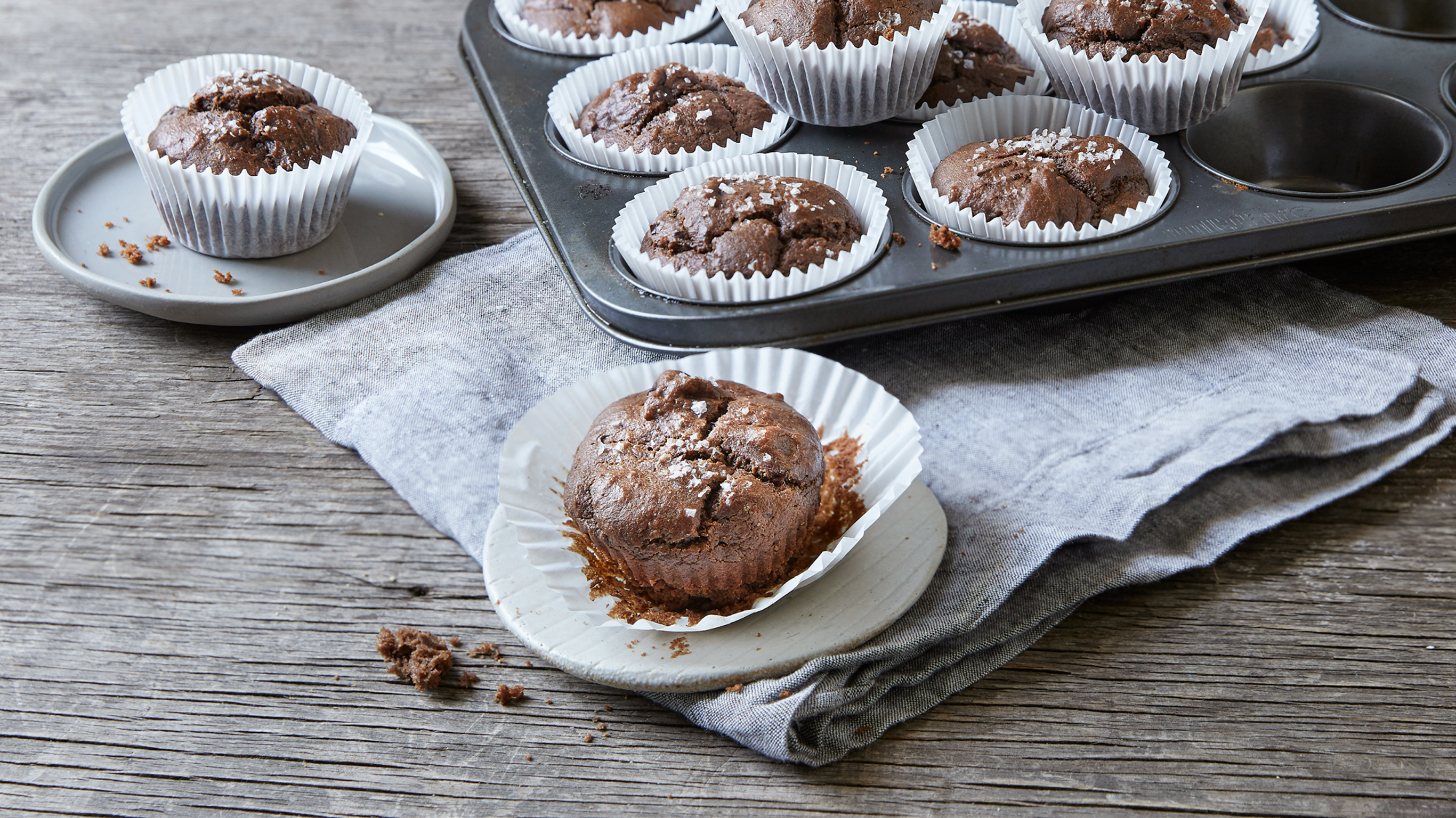Dark Chocolate Salted Cupcakes from the Centr app.