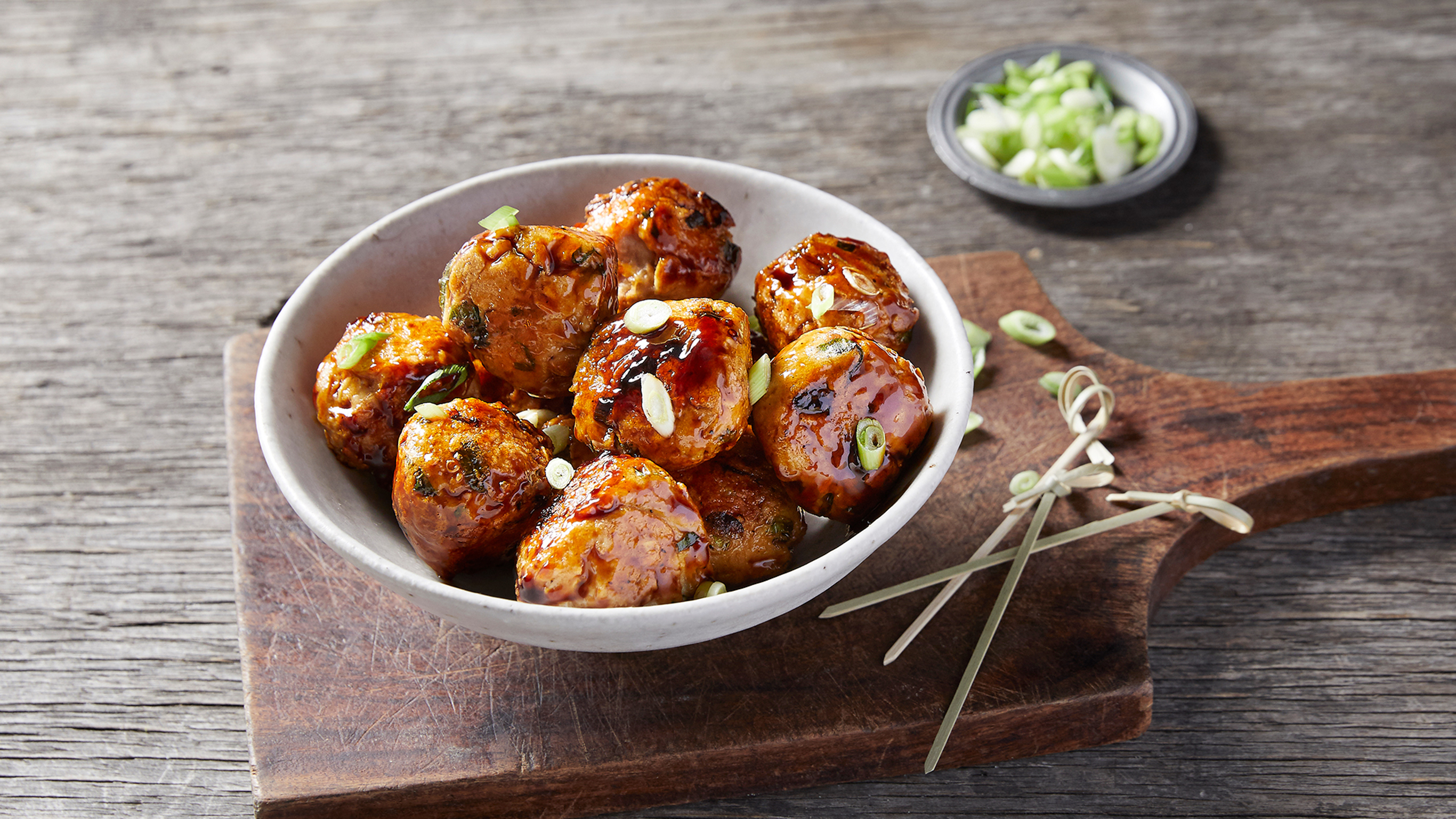 Japanese Glazed Chicken Meatballs