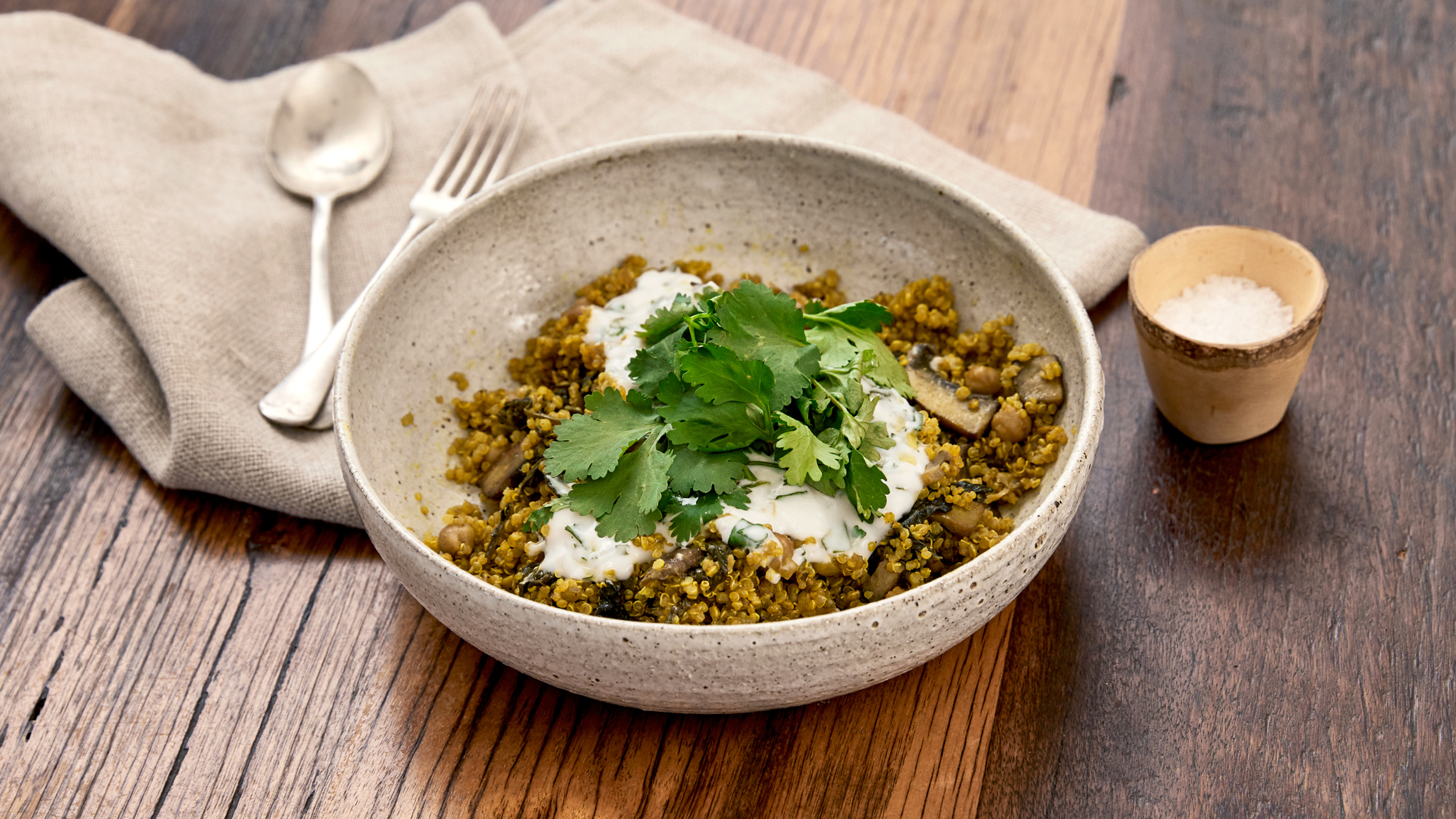 Dan's One-pan Mushroom Quinoa Biriyani
