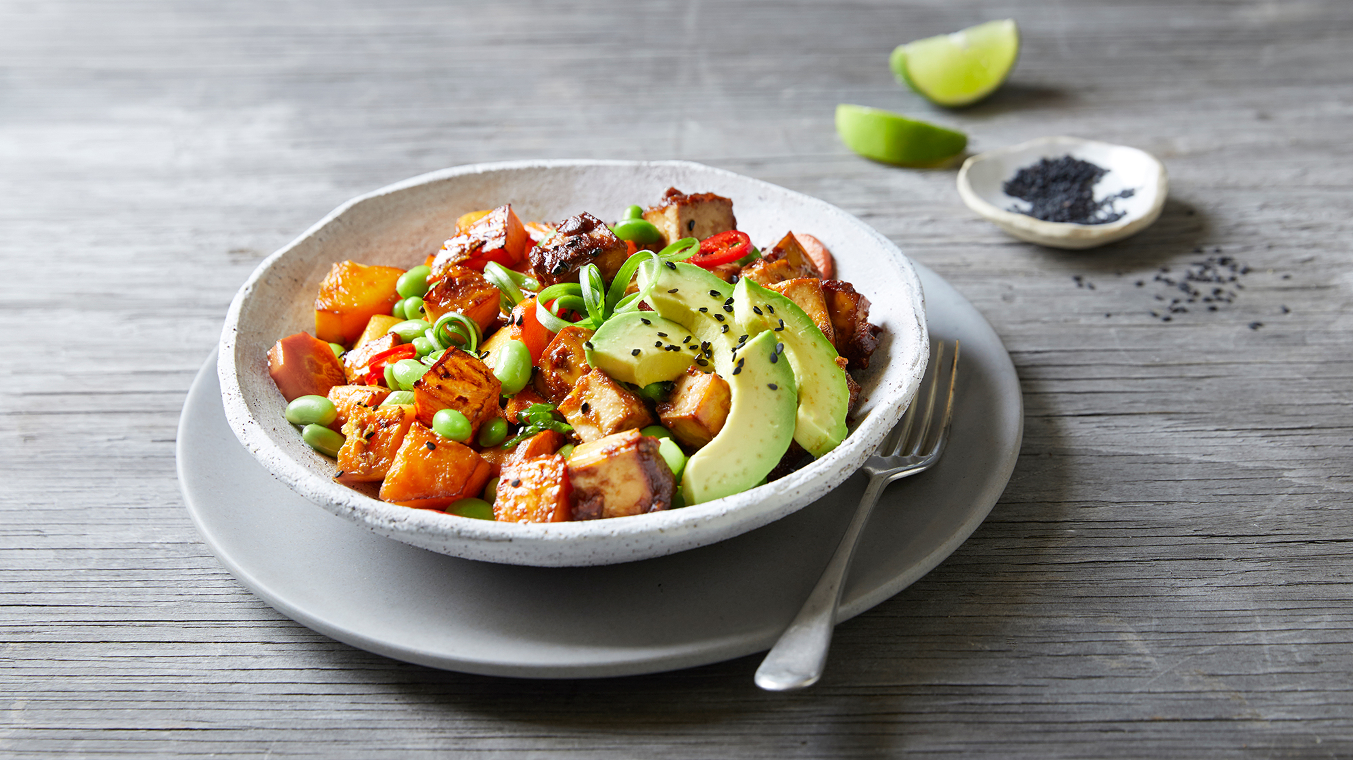 Simon's Asian Bowl with Roasted Vegetables & Tofu