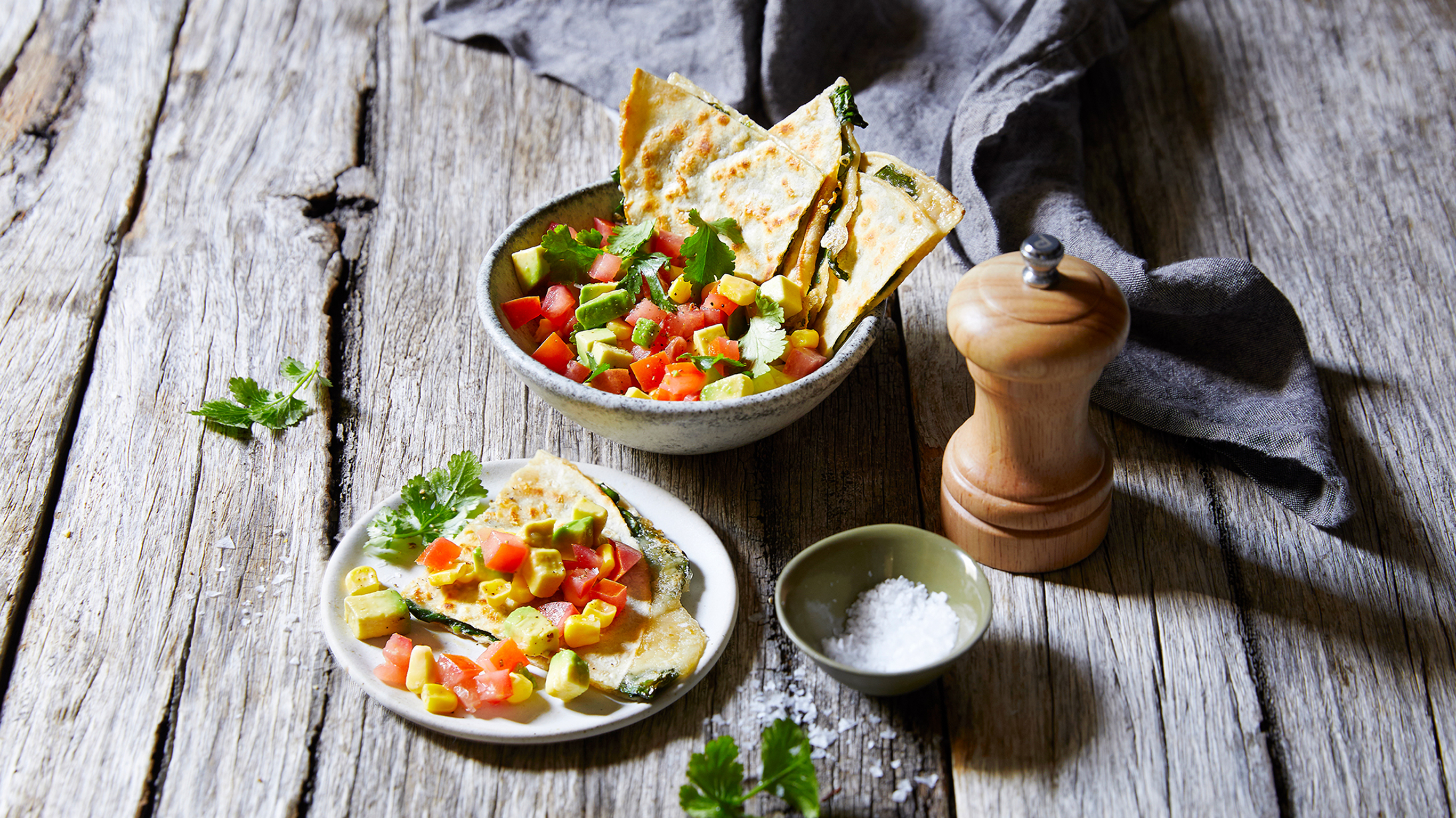 Spinach & Feta Quesadilla