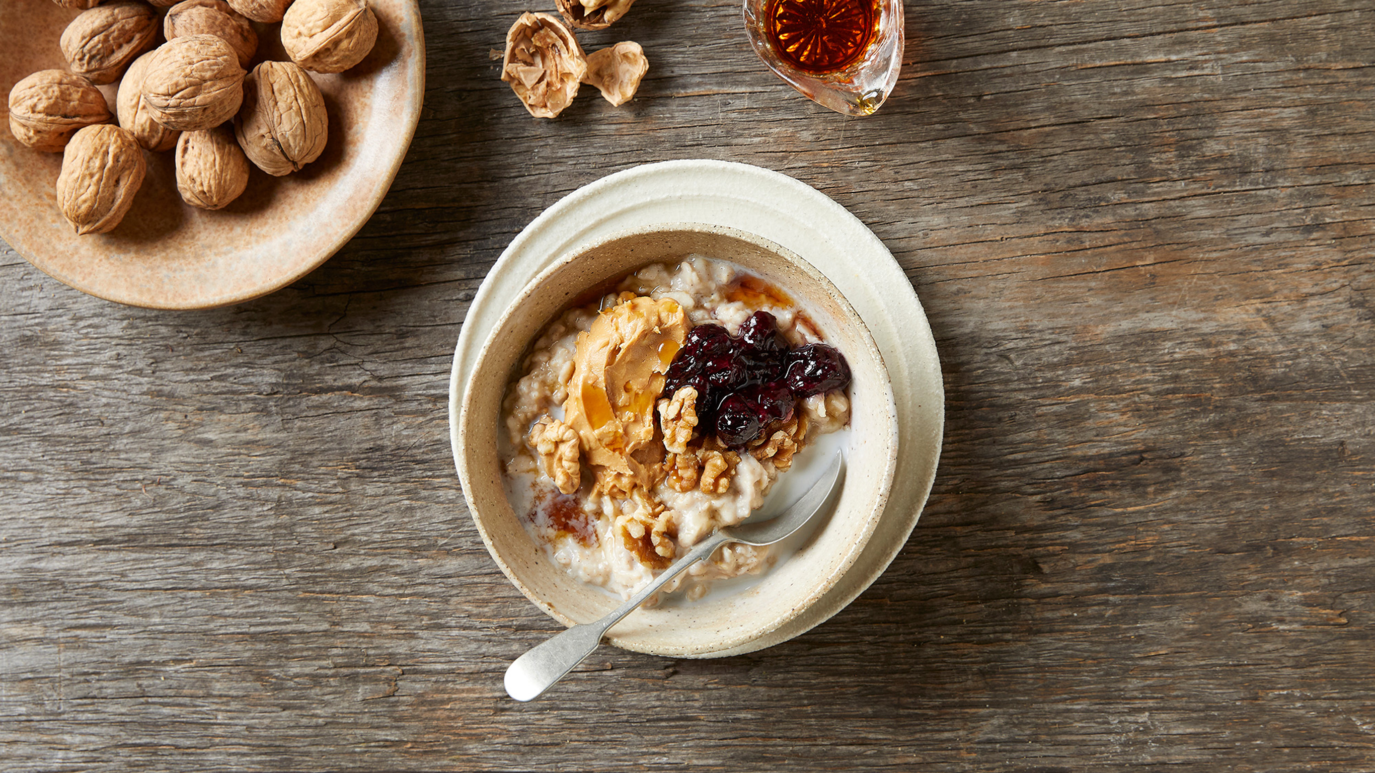 Peanut Butter, Banana & Blueberry Oats
