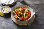 Roast Veggie Salad with Cashew Dressing (Air Fryer Friendly)