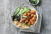 Teriyaki-glazed Chicken Sushi Bowl