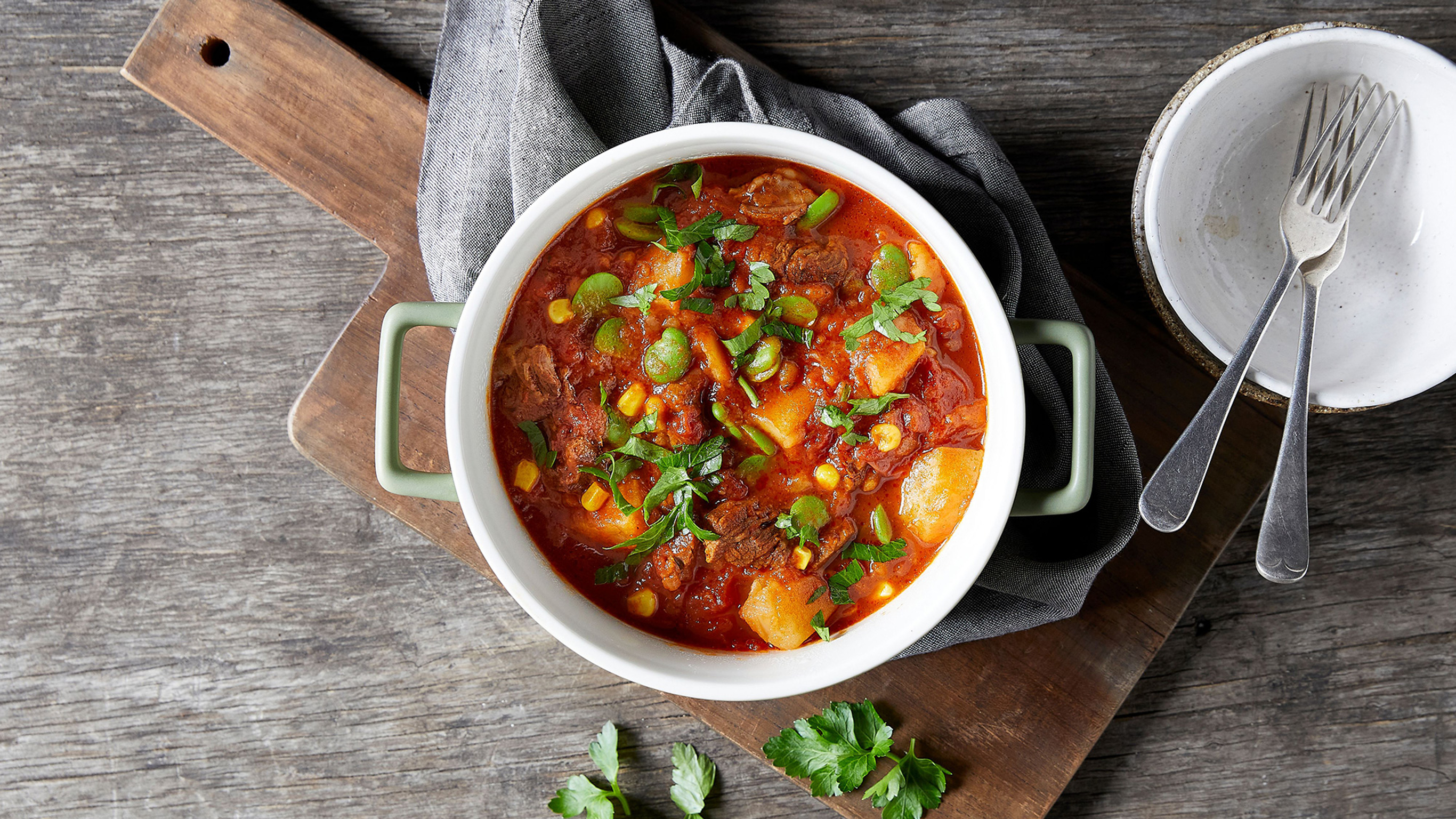 Sergio's Slow-cooked Southwestern Beef & Bean Stew