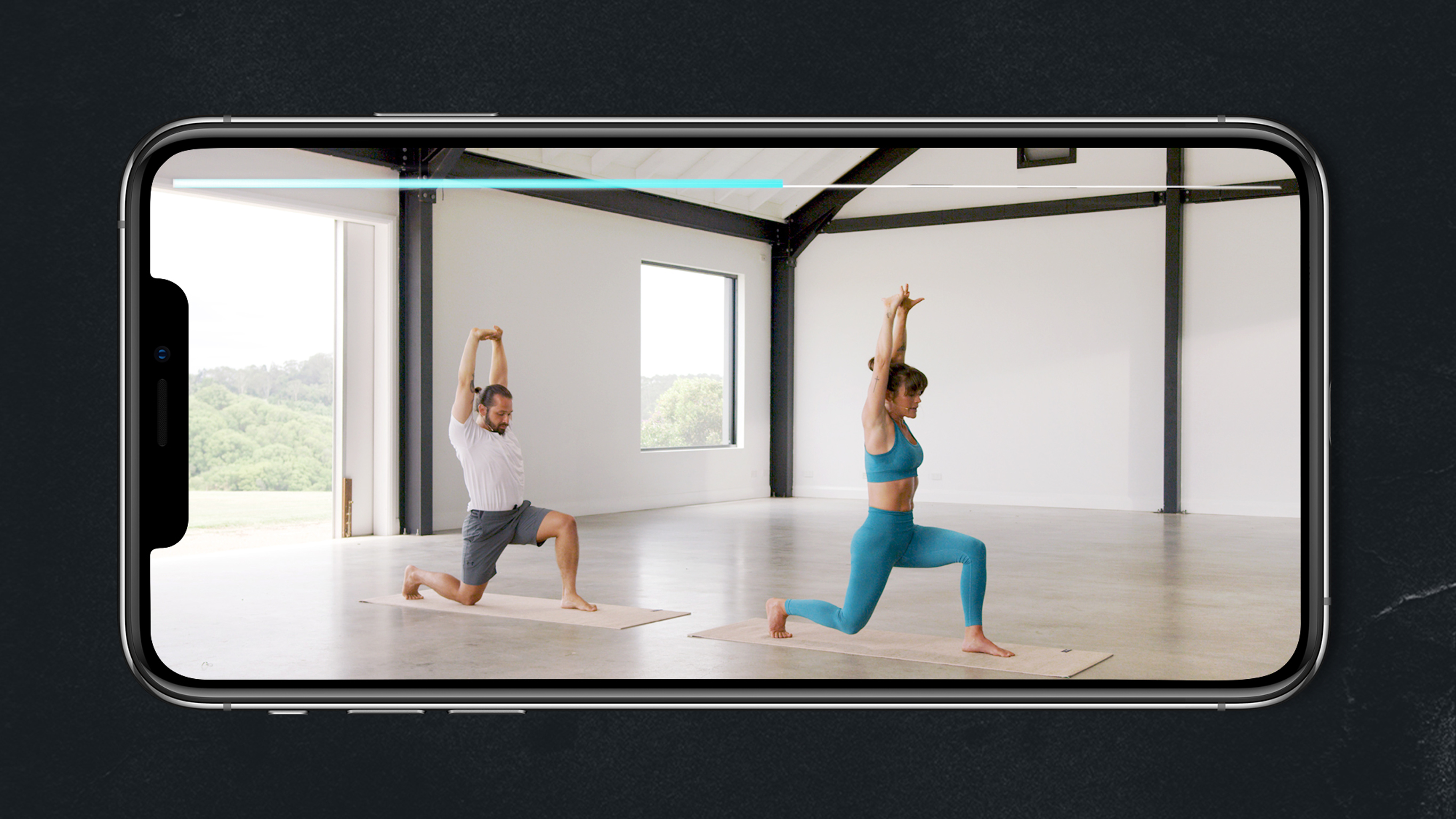 A Centr workout with Tahl Rinsky as it looks on mobile.