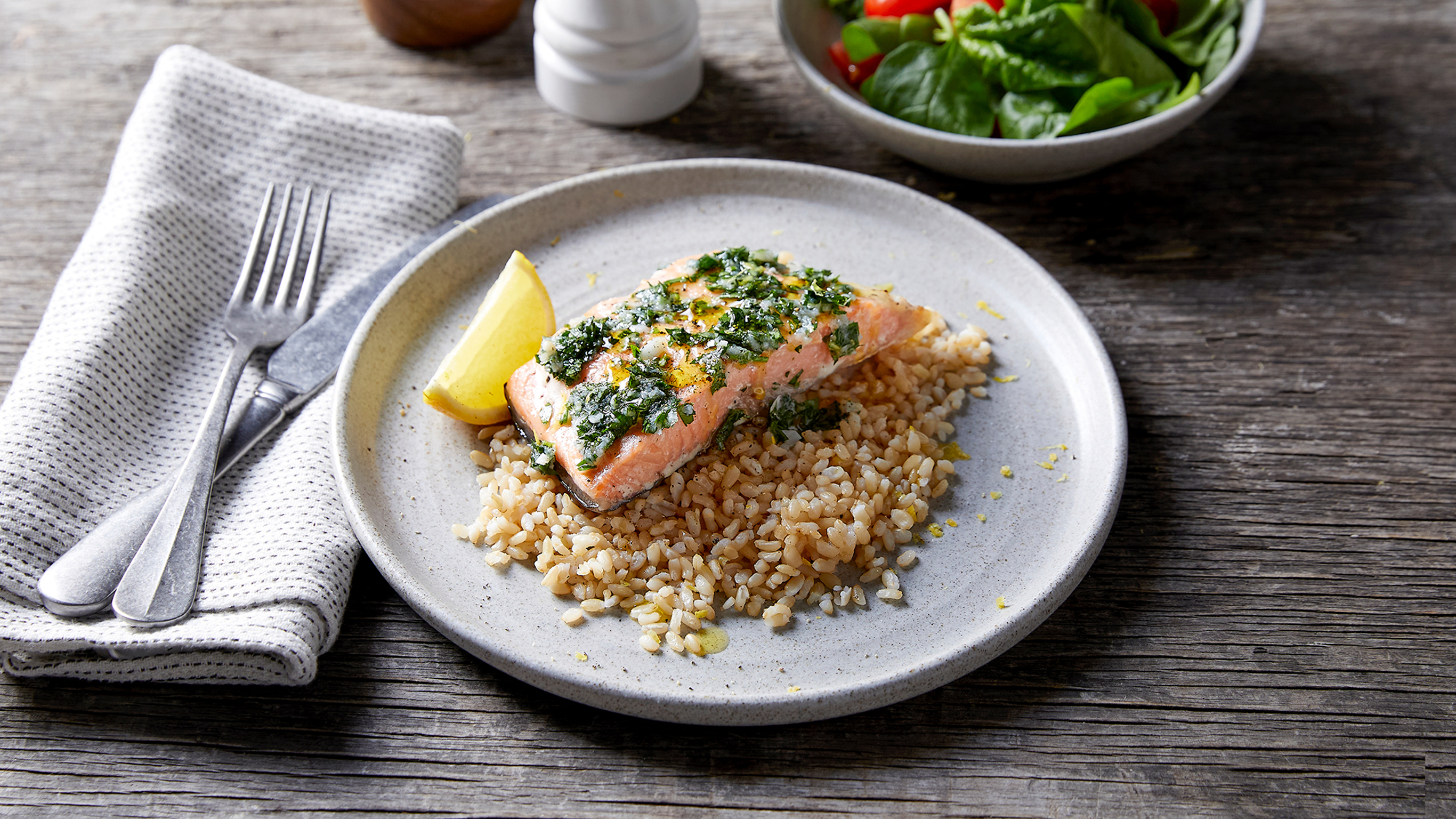 Simple Salmon with Herb Sauce