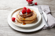 Buttermilk Hotcakes with Whipped Cinnamon Almond Butter