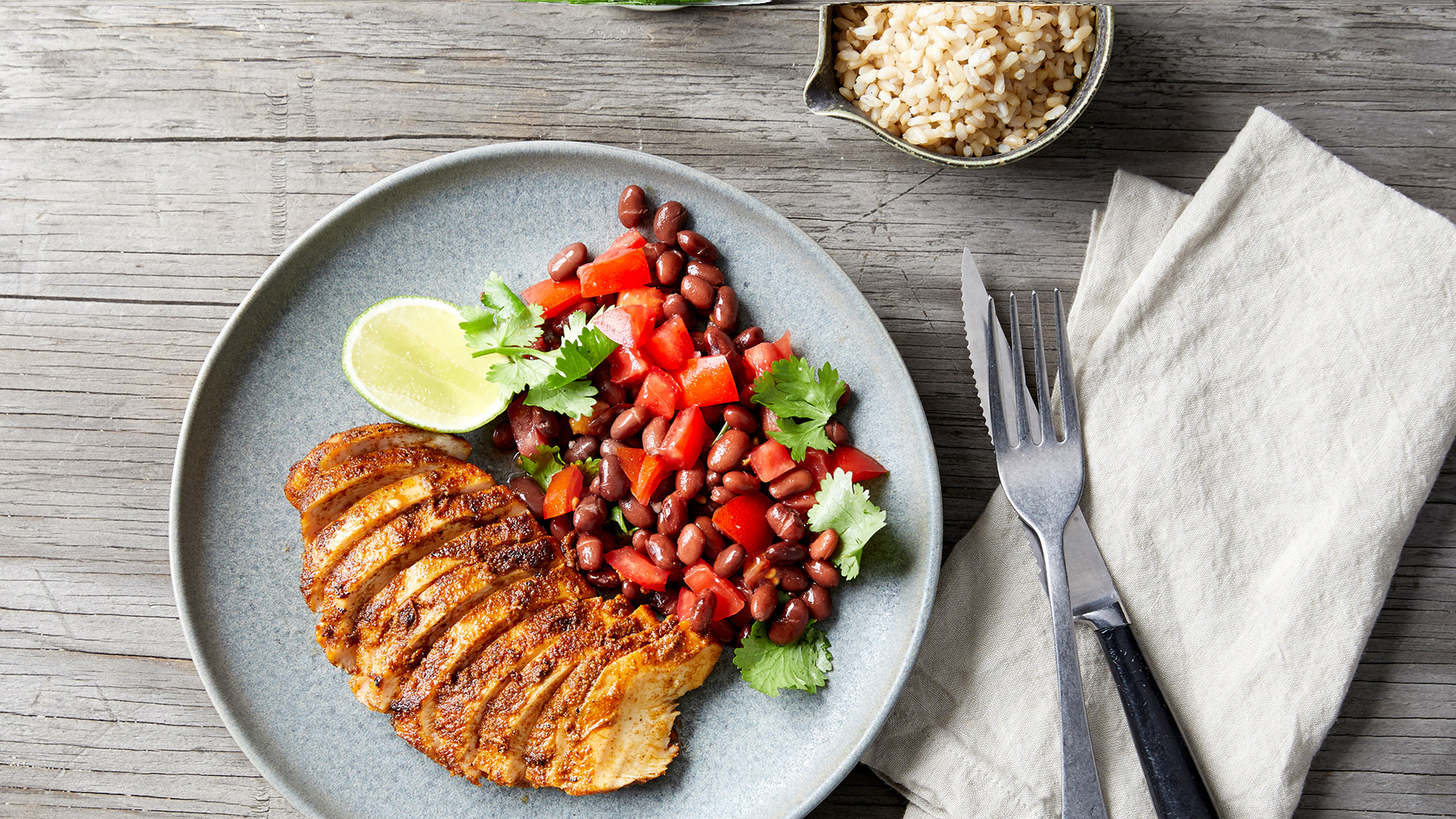 Dan's Jerk Chicken with Tomato & Bean Salsa
