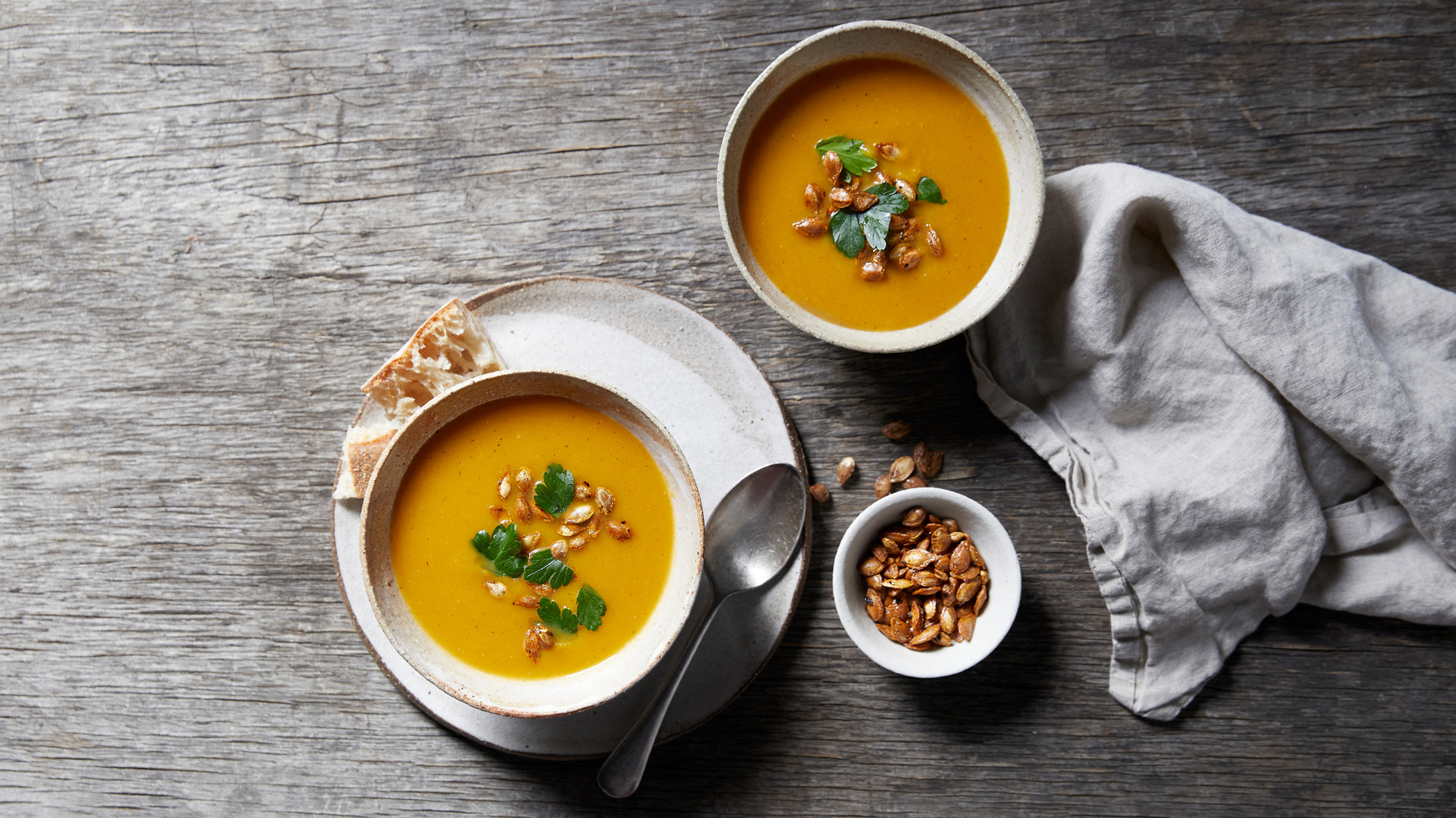 Dan's Butternut Squash Soup with Crispy Pepitas