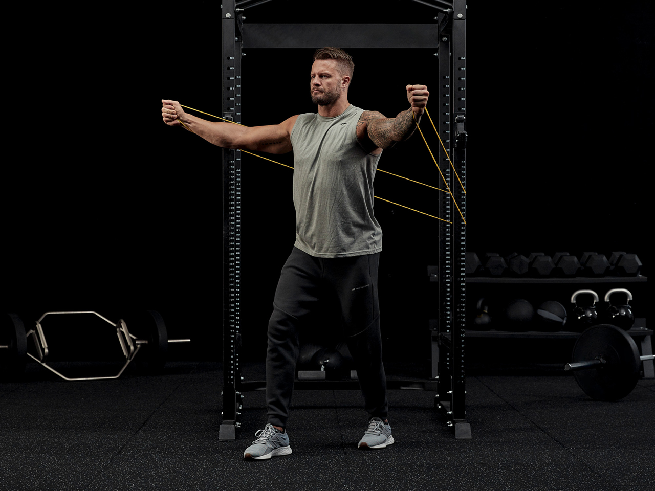 No Anchor Chest Fly with Resistance Band –