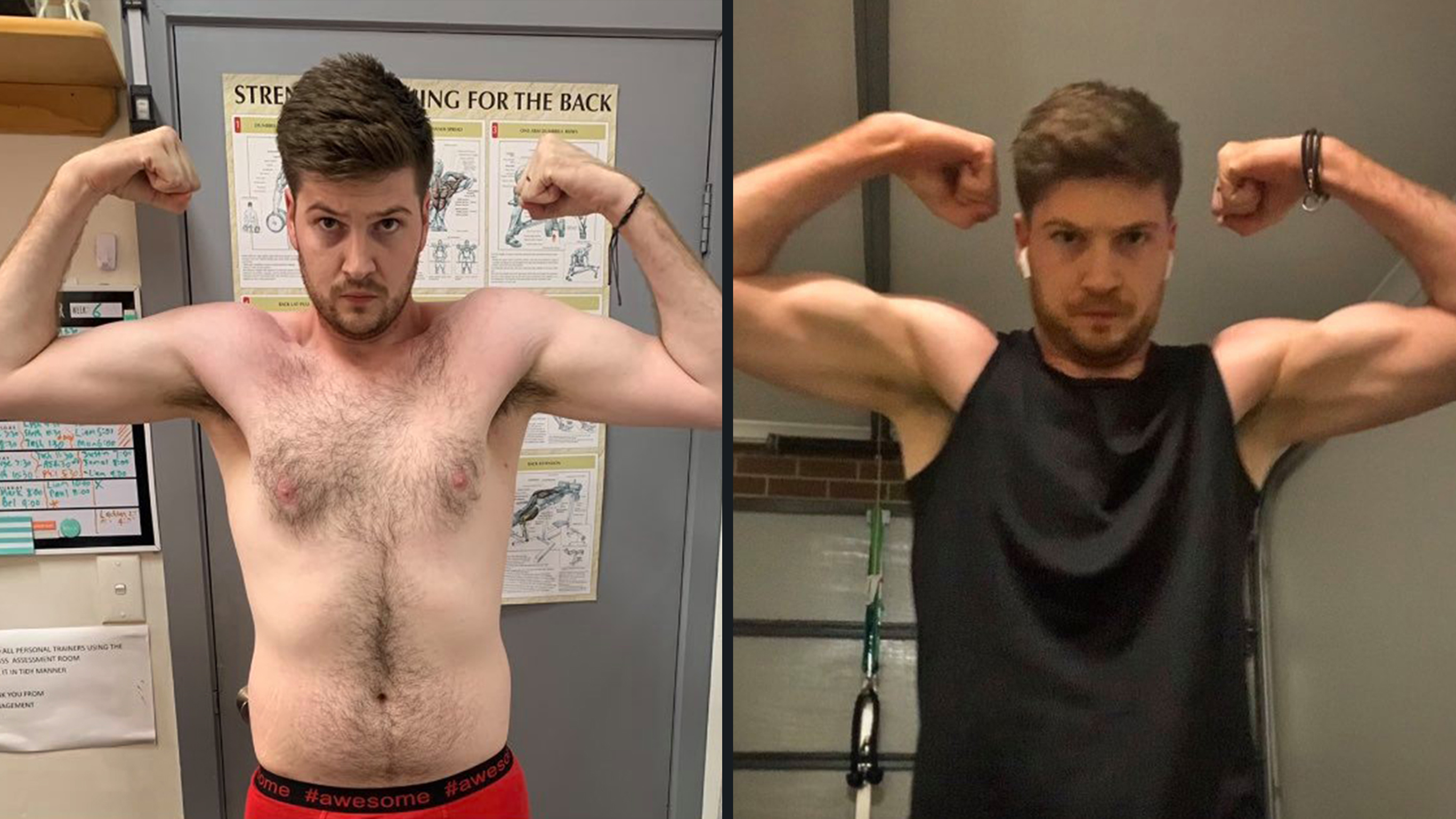 Phil packed on serious muscle by training with Centr Power.