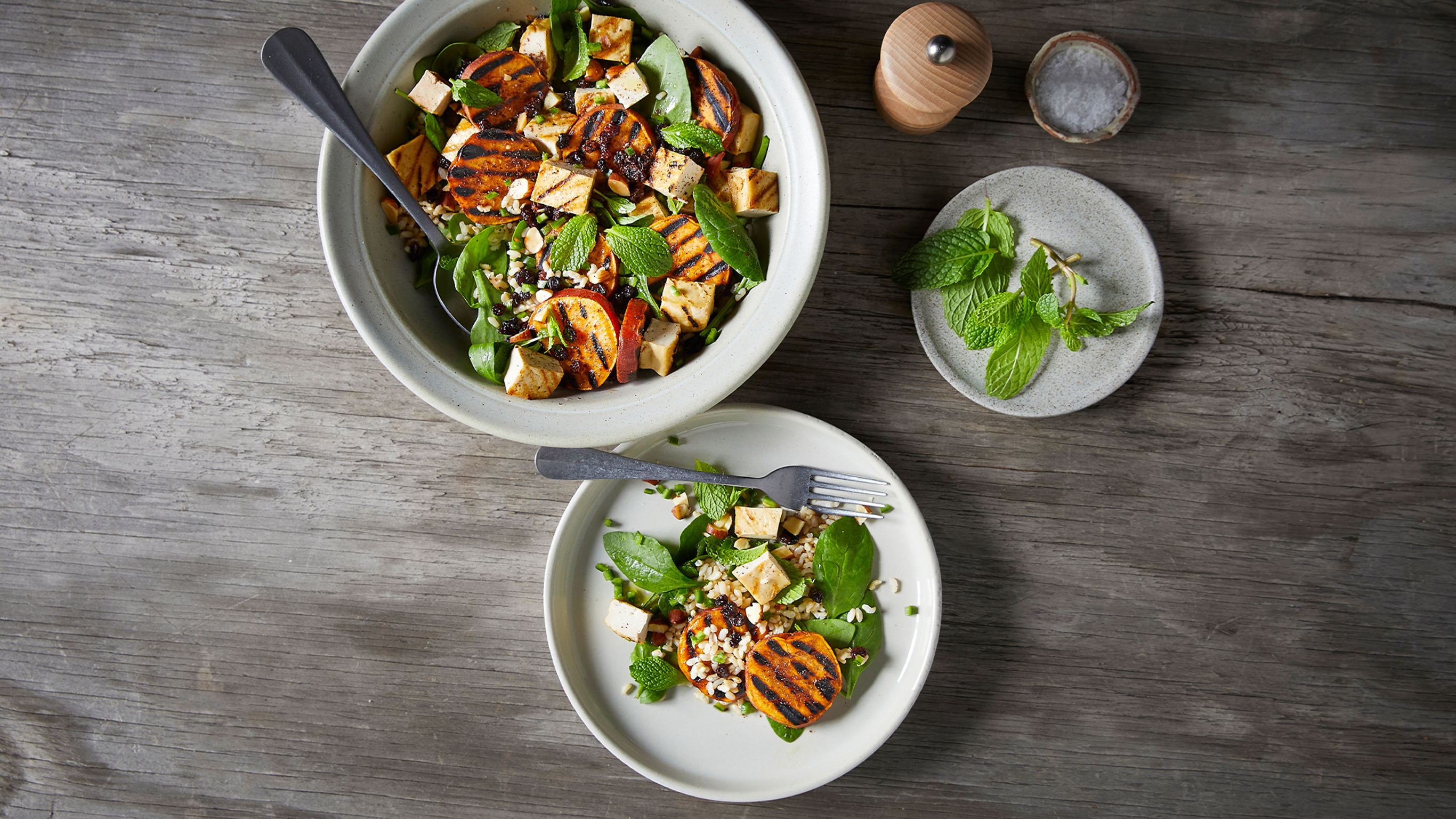 Charred Sweet Potato & Brown Rice Salad