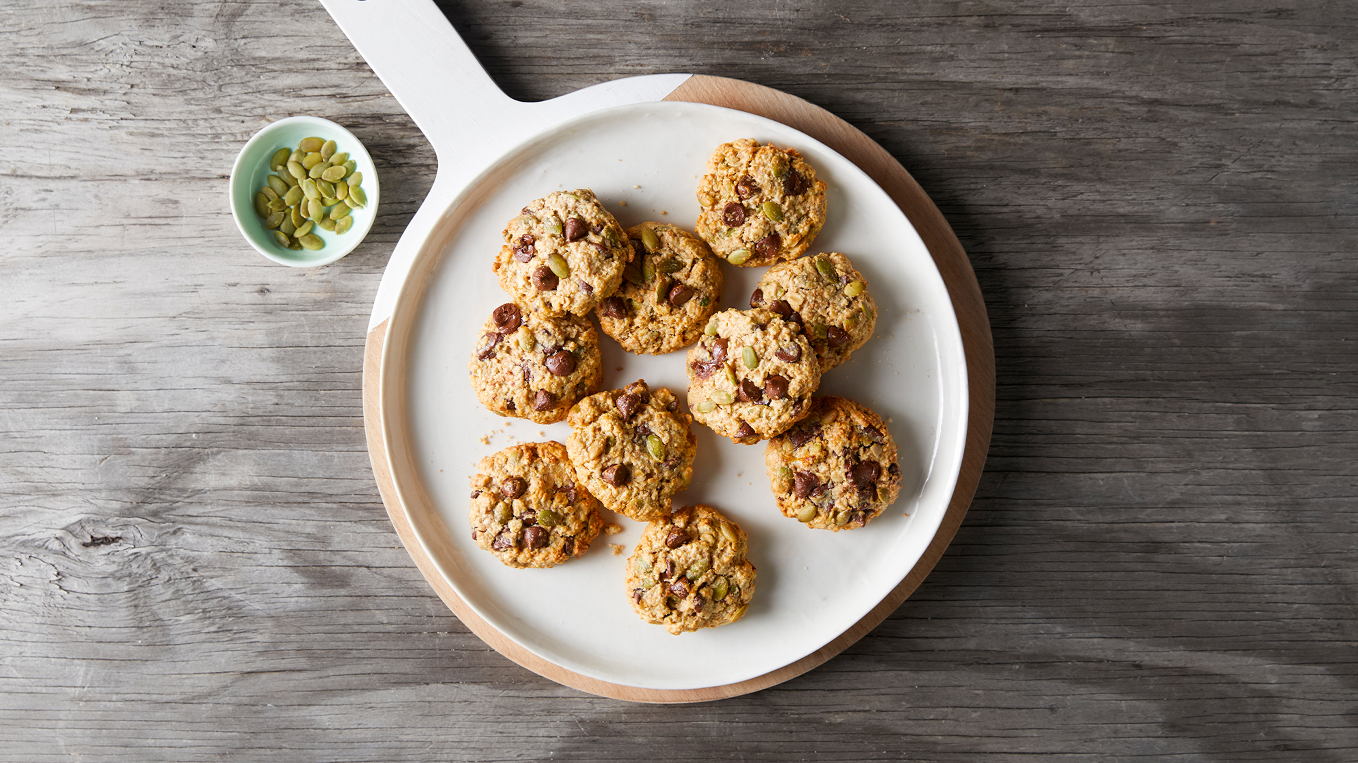 Choc Chip & Pumpkin Seed Cookies