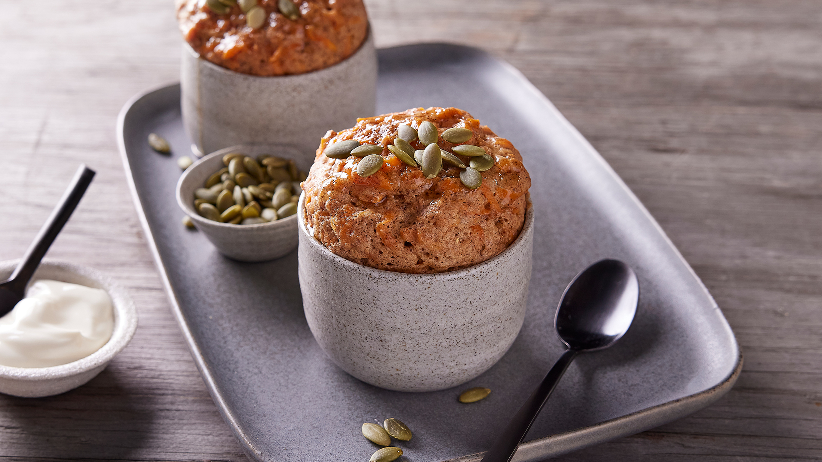 Spiced Carrot Microwave Mug Cake