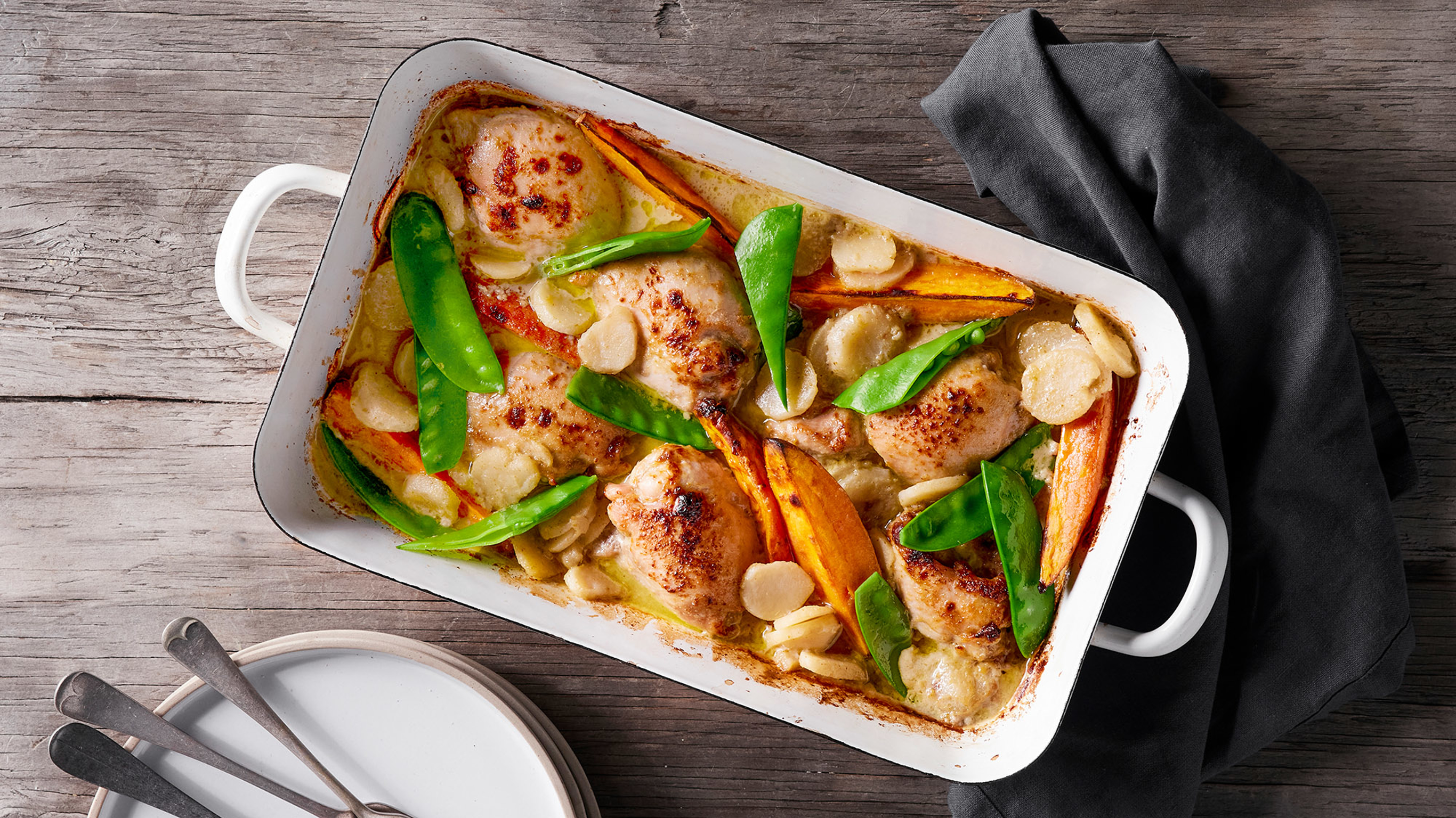Sheet-pan Green Curry Chicken & Veggies
