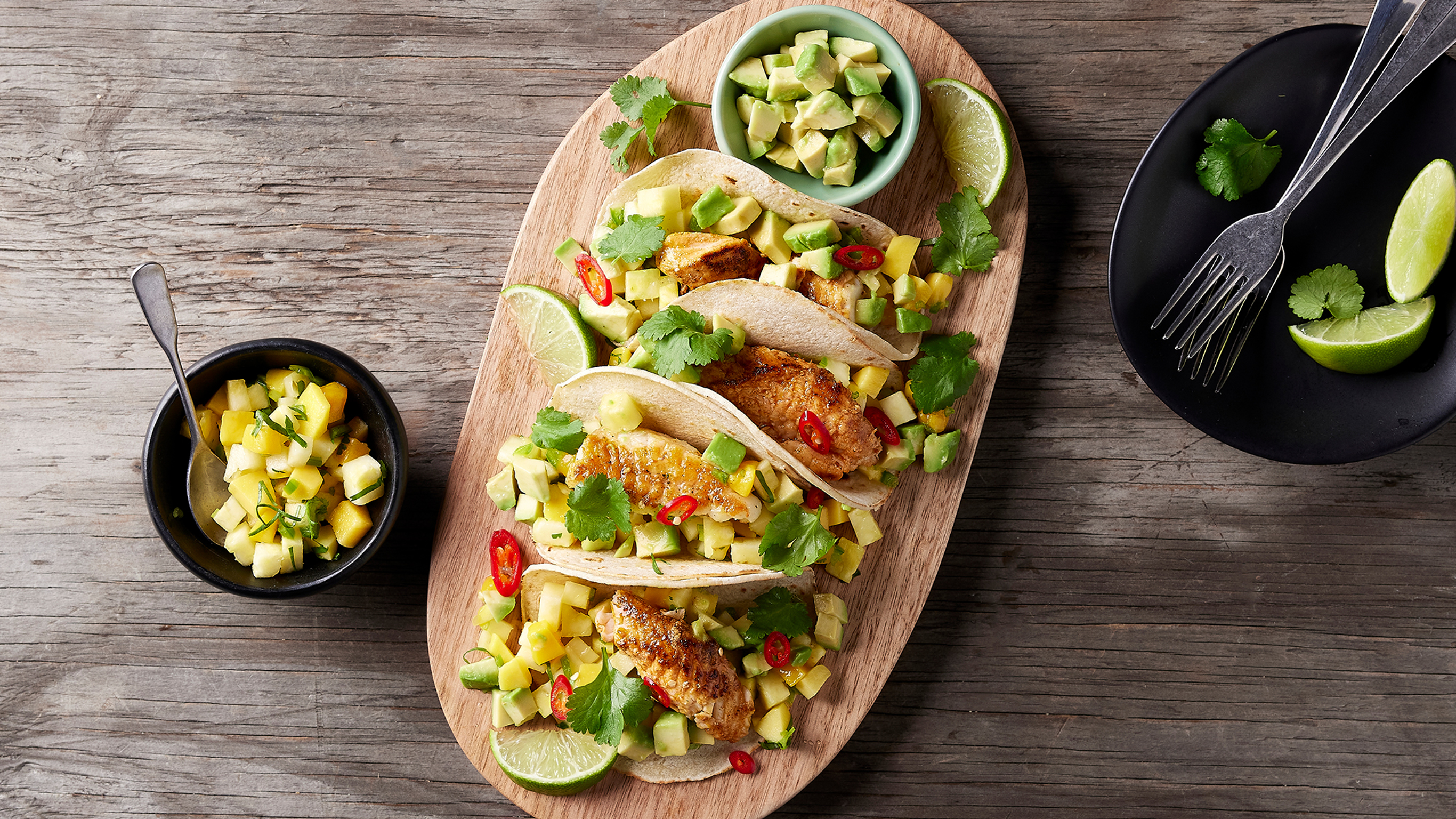 Angie's Fish Tacos with Pineapple-Mango Salsa