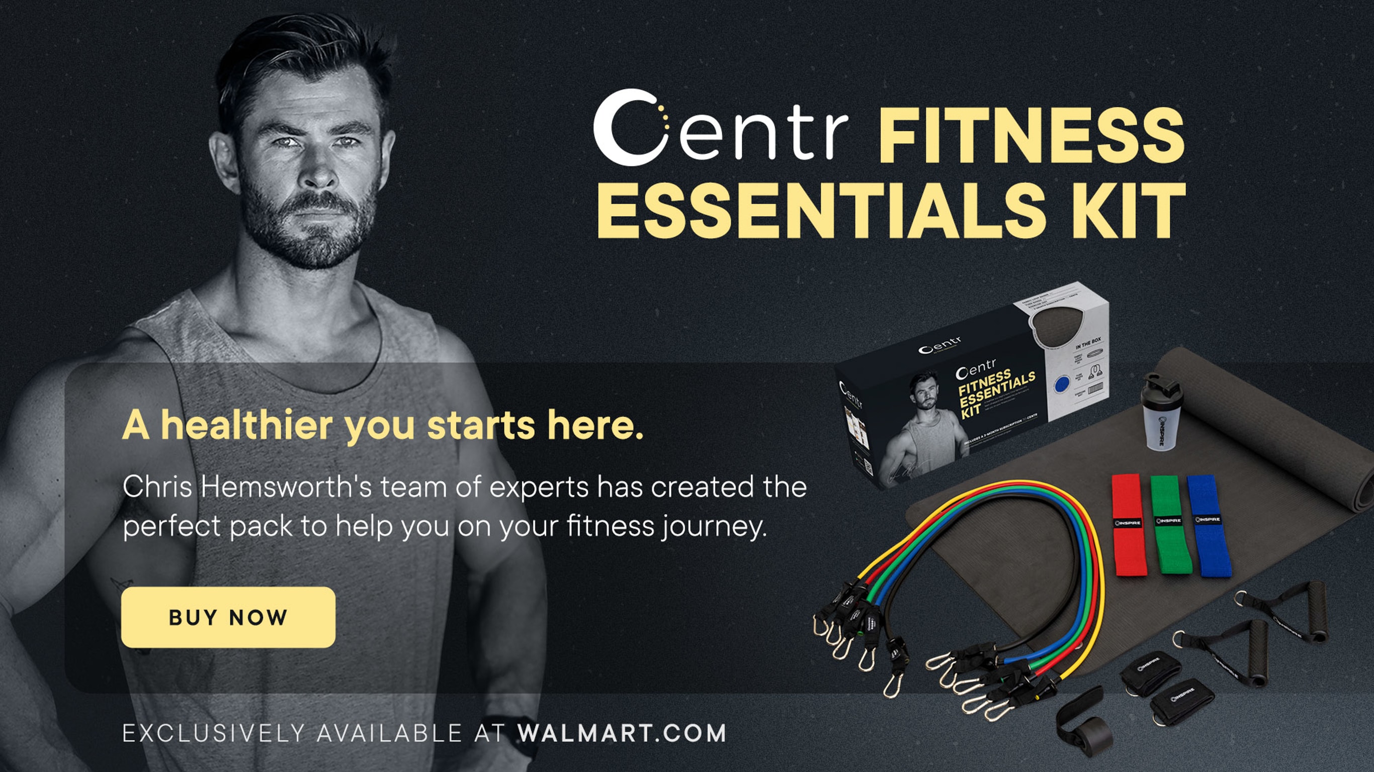 Centr Fitness Essentials Kit Home Workout Equipment by Chris Hemsworth