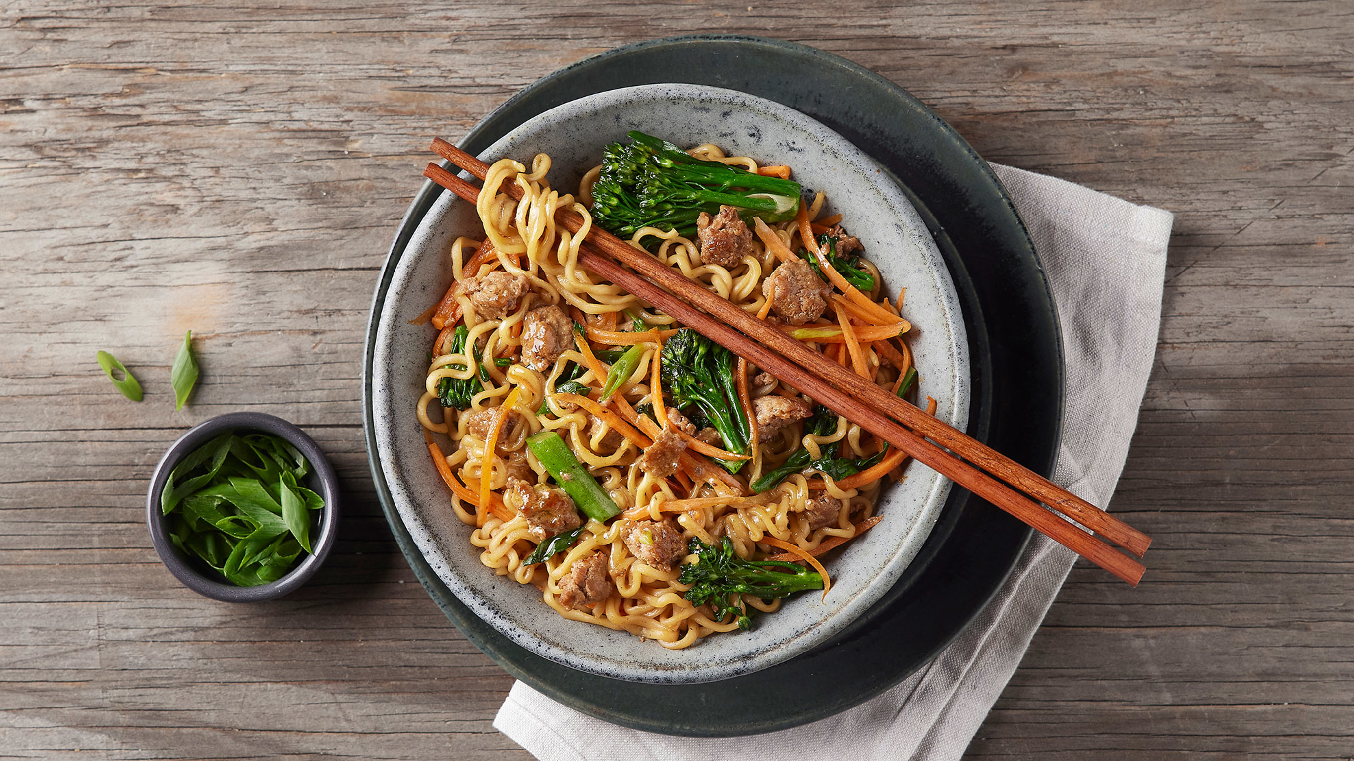 One-pot Ramen Noodles with Turkey