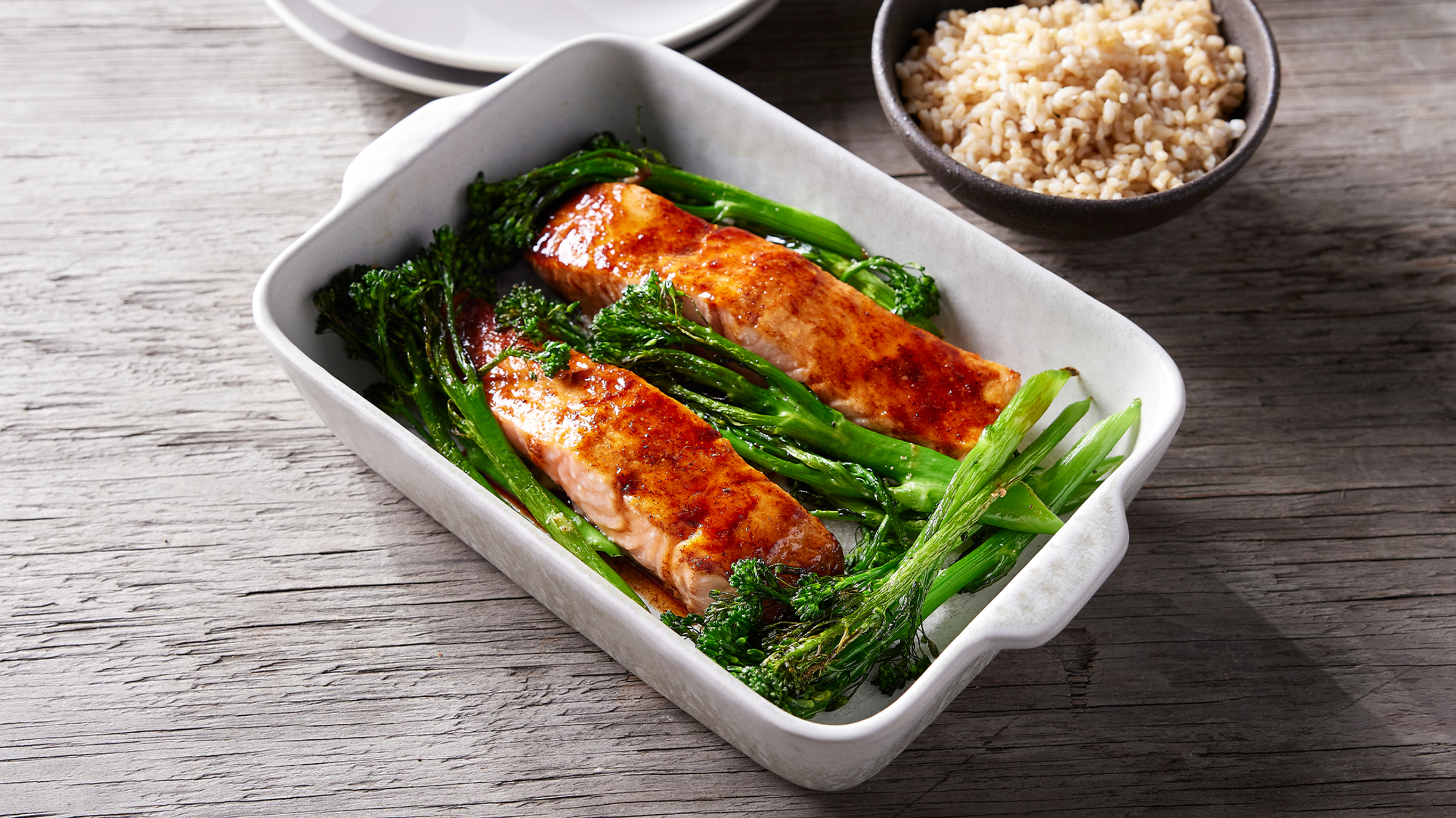 Chipotle-honey Salmon & Broccolini Bake