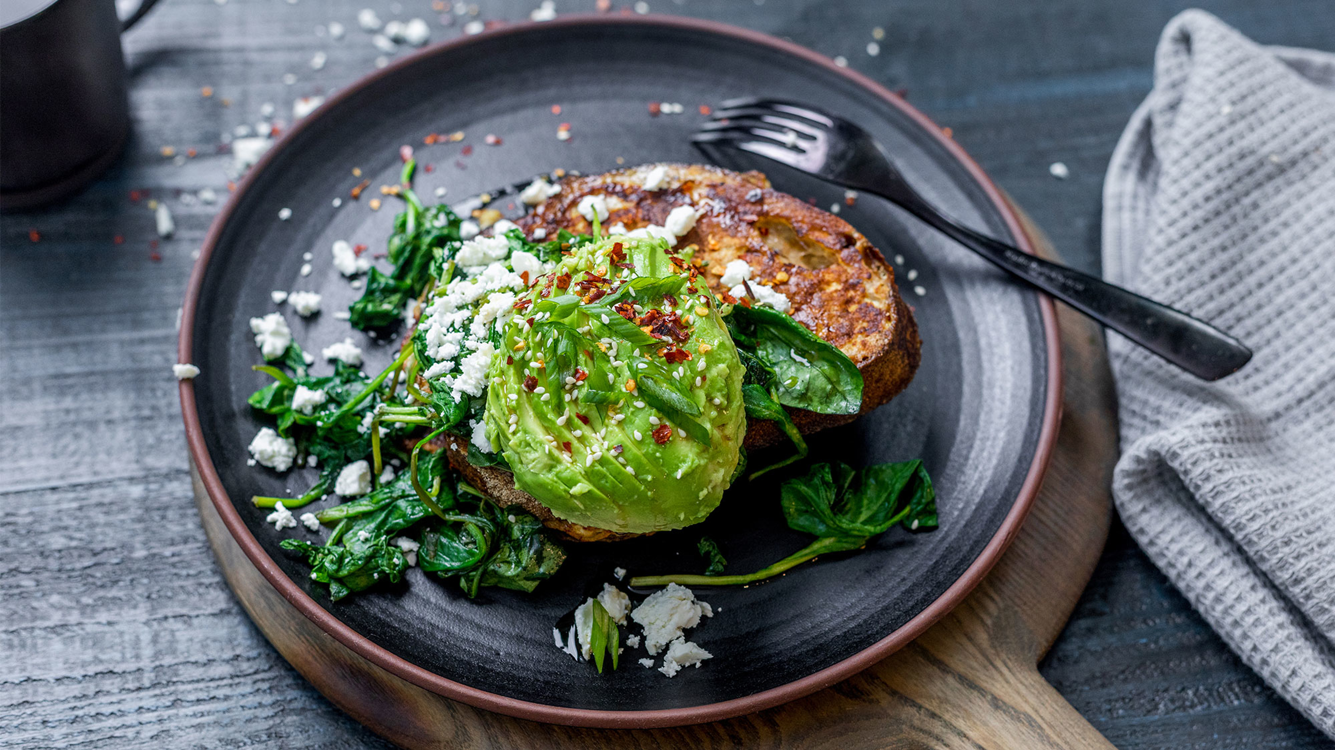Dan’s French Toast with Avocado & Feta