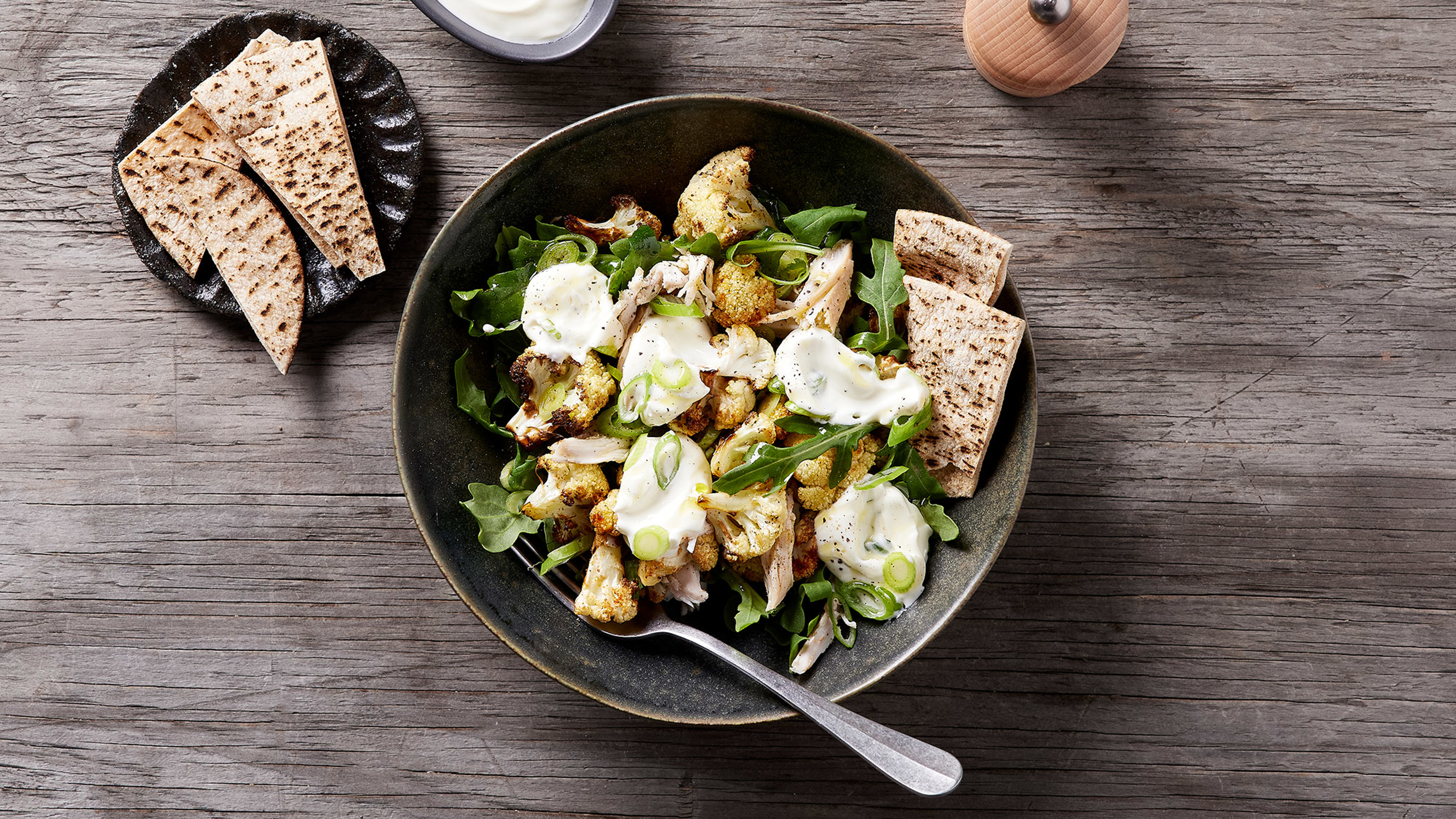 Roasted Cauliflower Bowl with Chicken