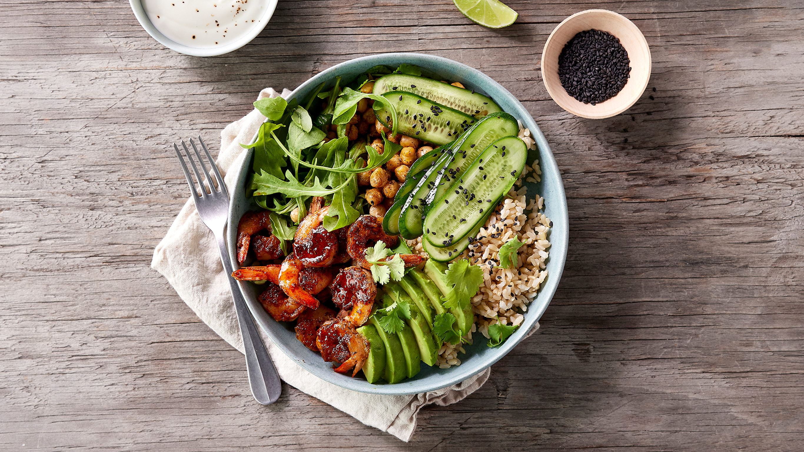 Blackened Shrimp Burrito Bowls