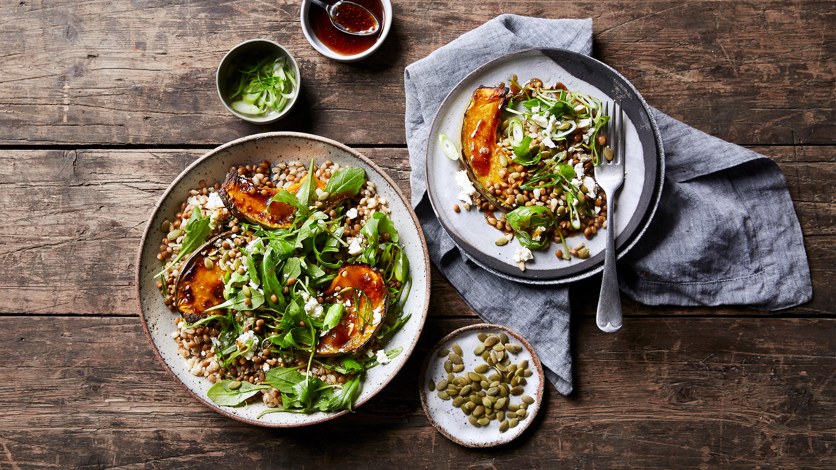 Squash, Barley & Lentil Salad, from the Centr meal plan.