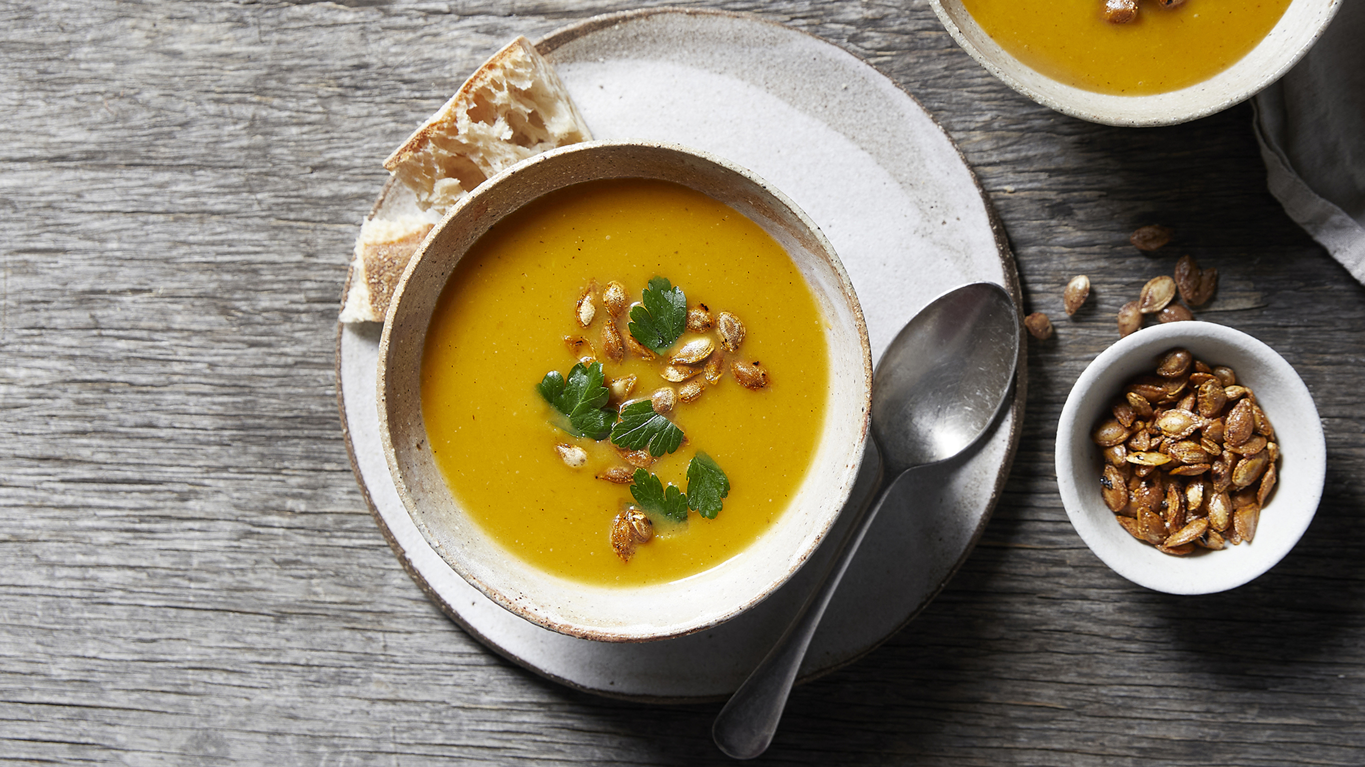 Butternut Squash Soup with Crispy Pepitas, from the Centr meal plan.