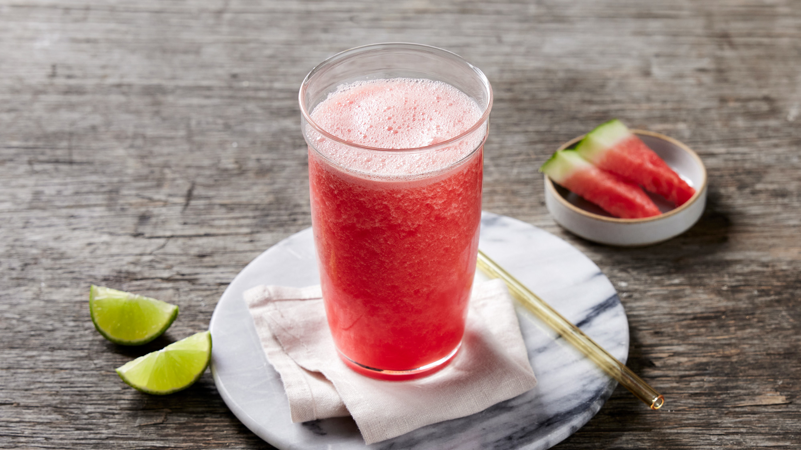 A glass of Watermelon Sports Drink, from the Centr meal library.