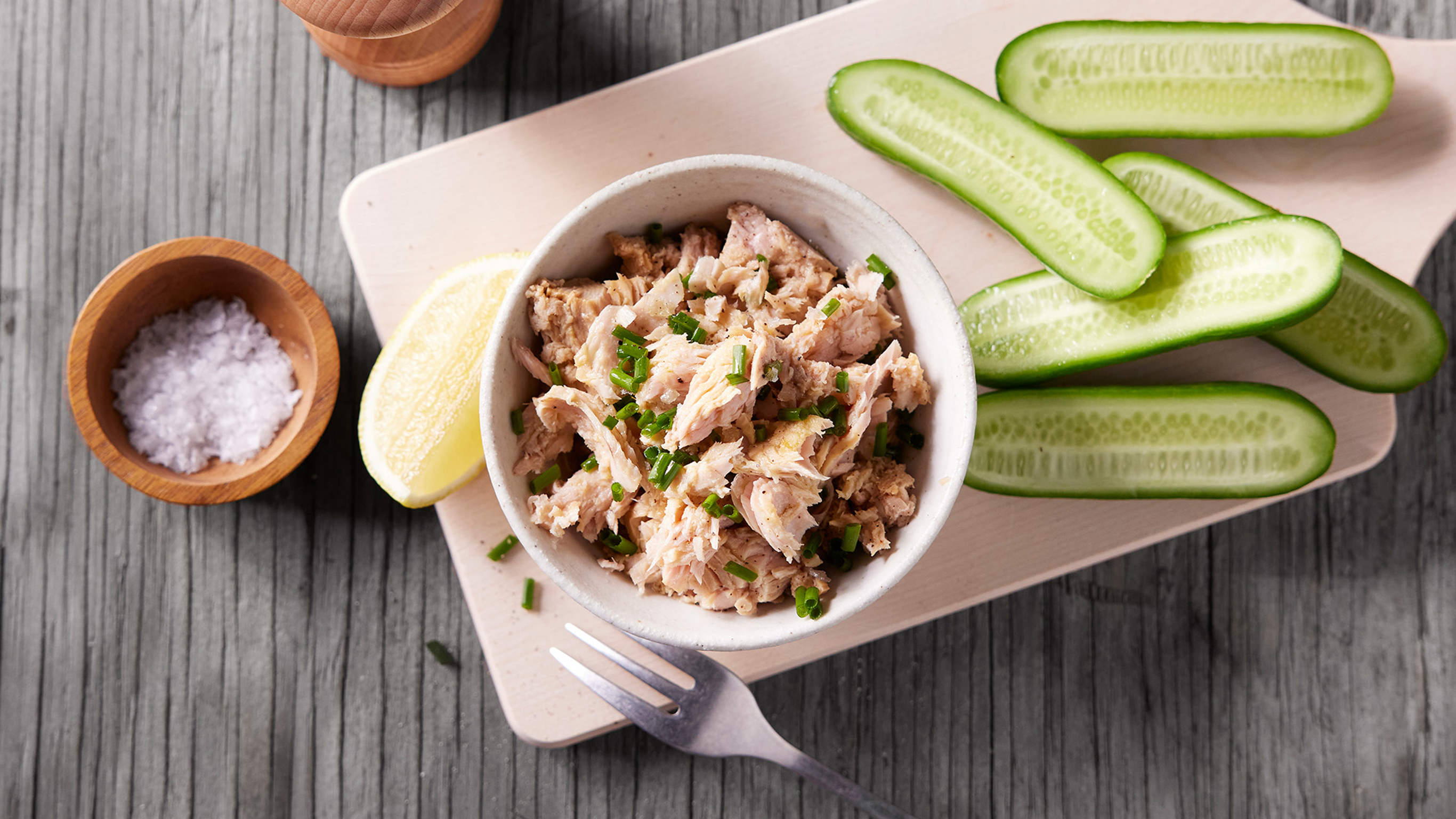 A serving of Mayo-free Tuna Salad Snack, from the Centr meal library.