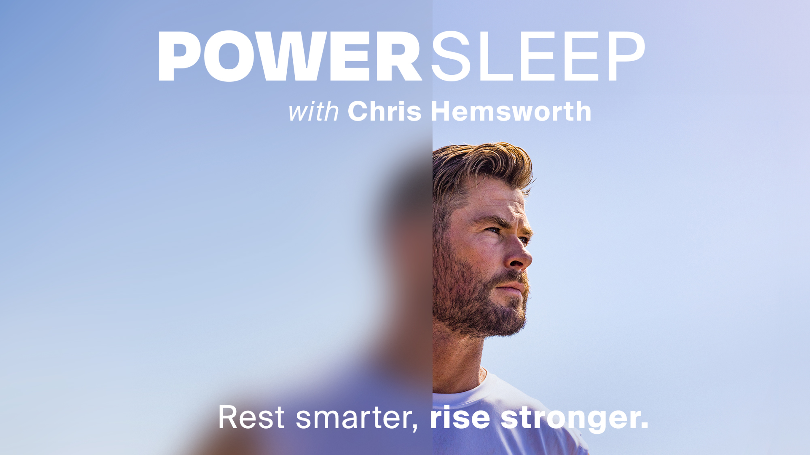 A portrait shot of Chris Hemsworth looking into the distance, with the header