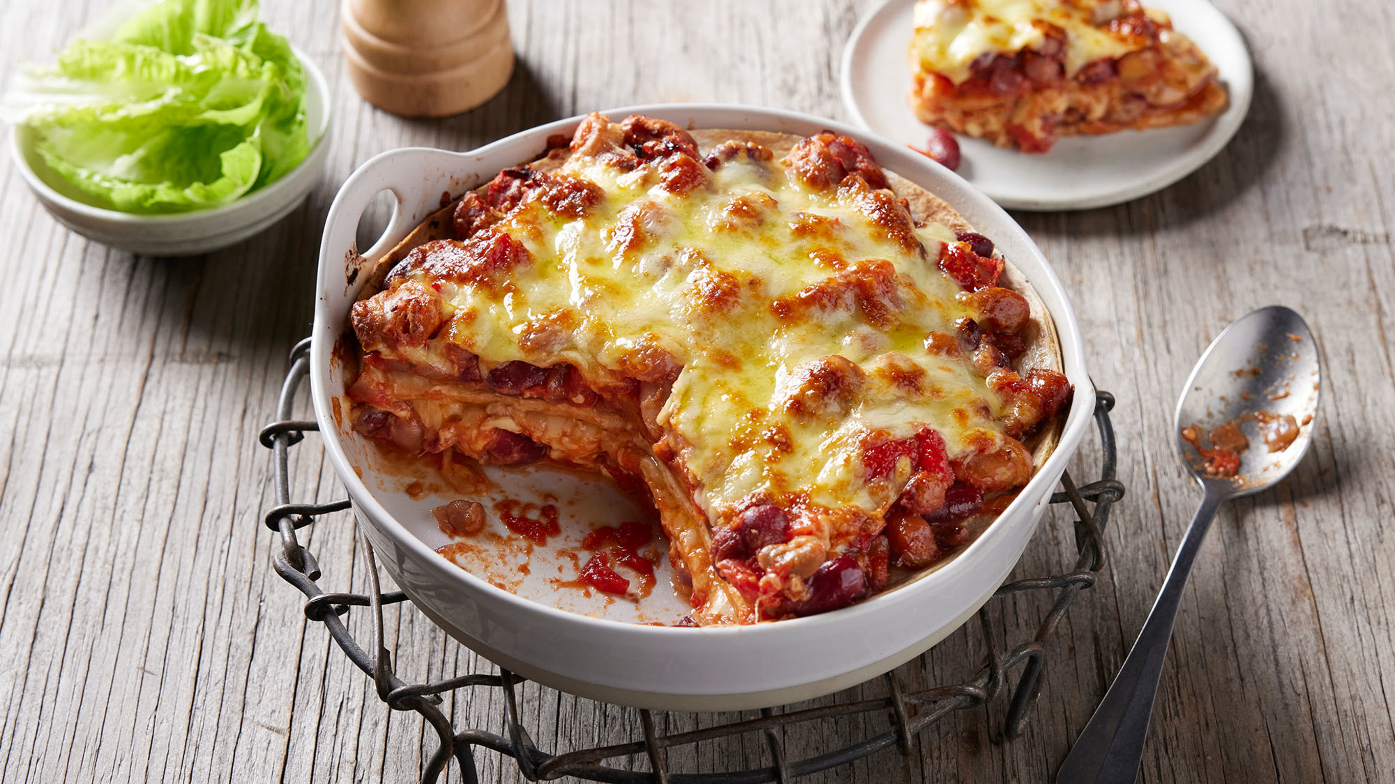 Most well-traveled: Dan’s Mexican Bean Lasagna