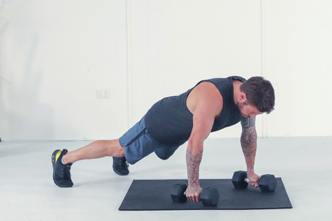 Tutorial: Dumbbell burpee (no push-up)