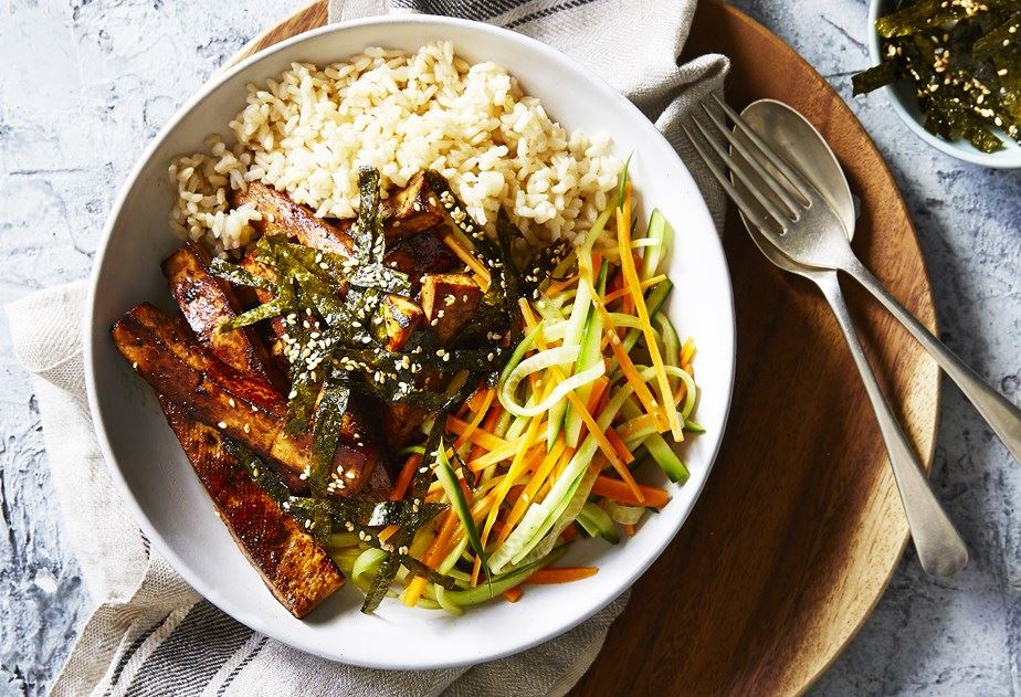 Teriyaki Tofu Sushi Bowl