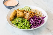 Air Fryer Tofu Nugget Salad Bowl