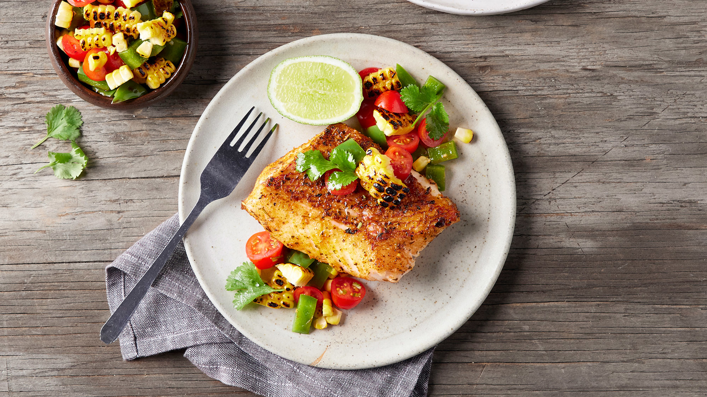 Cajun Fish with Corn Salsa from the Centr meal plan.